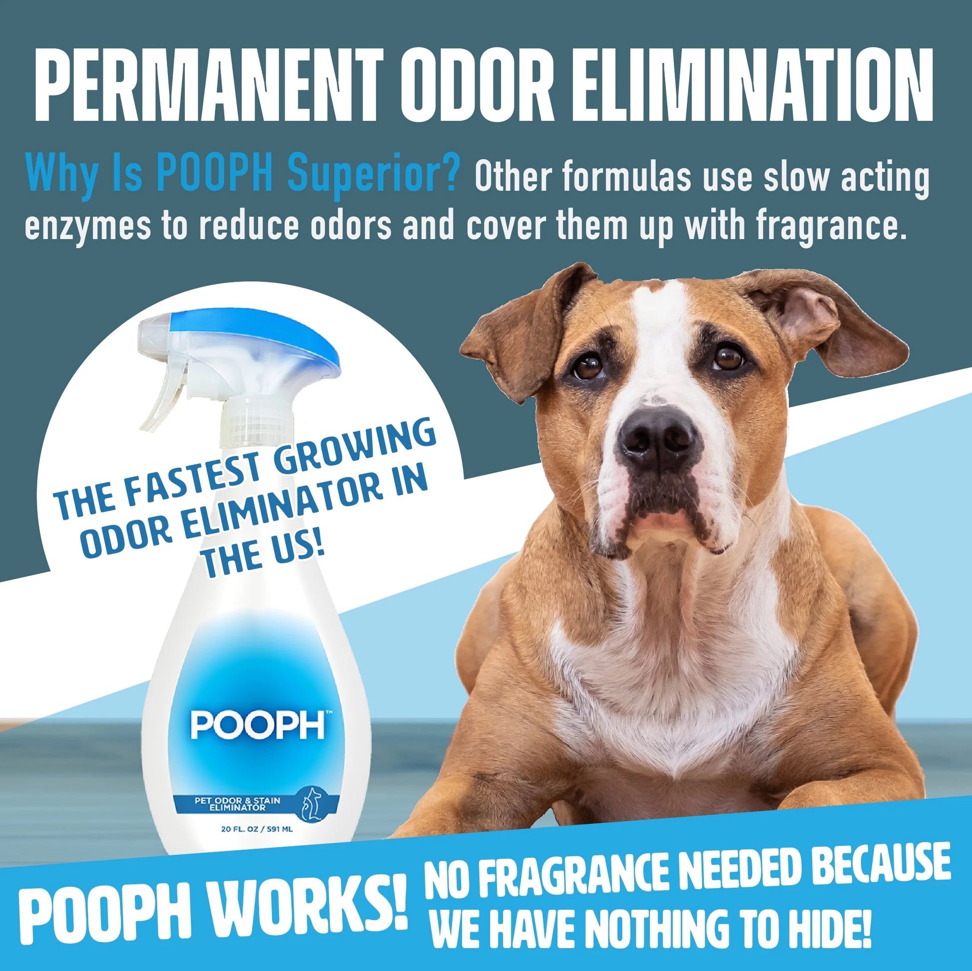 Pet Odor Eliminator Spray, 20 oz, Fragrance-Free, Chemical-Free Formula