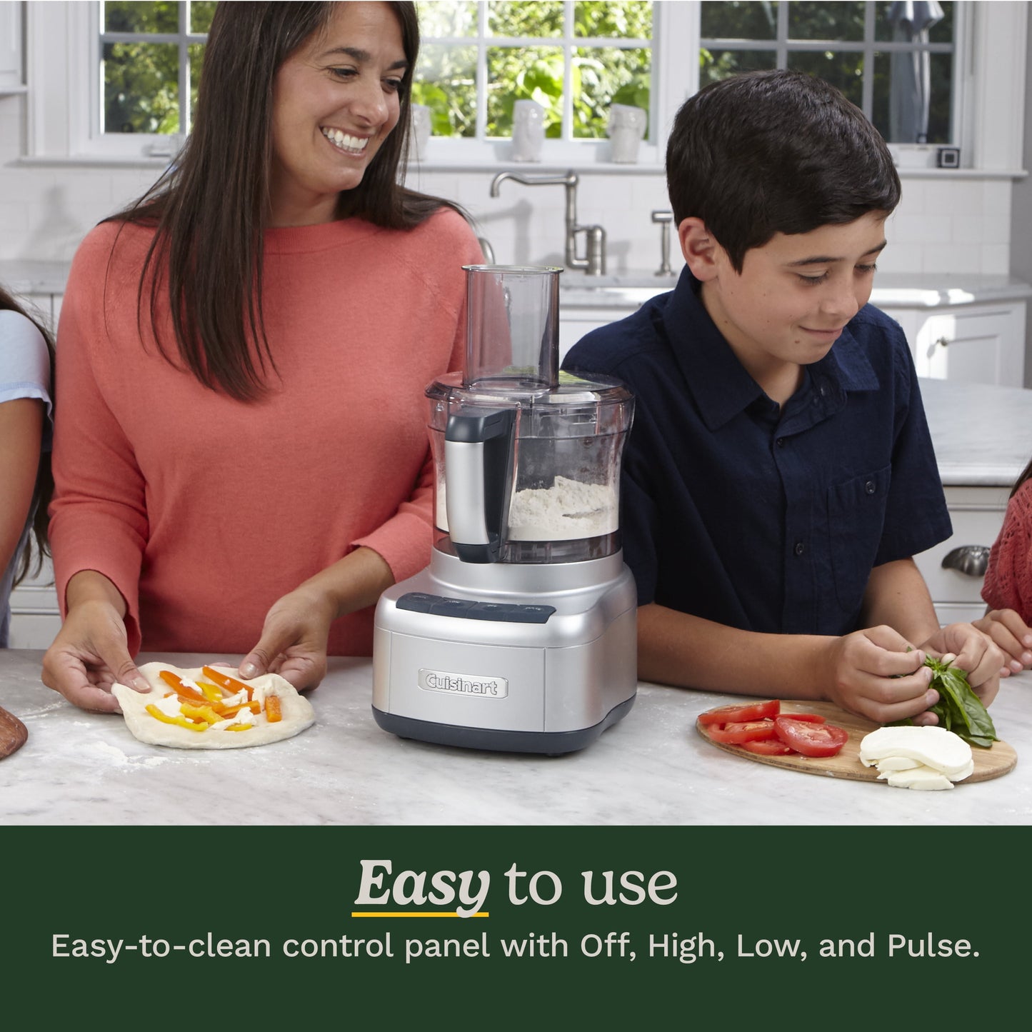 Elemental 8-Cup Food Processor, Silver