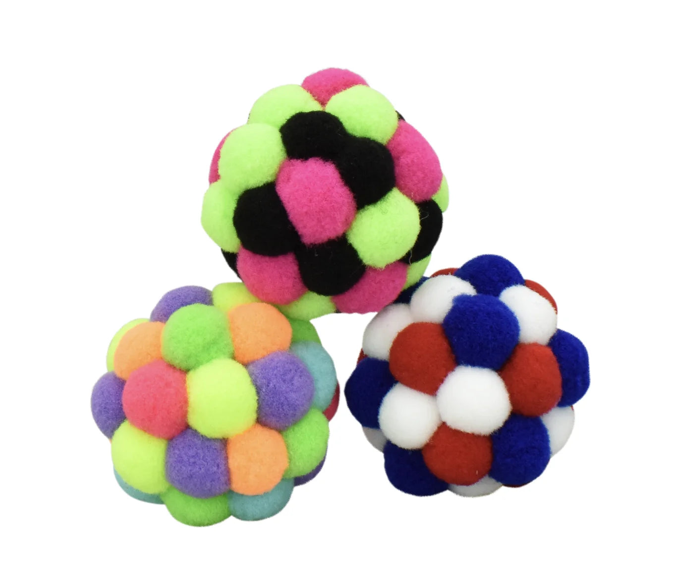 (6 Pack)  Pom Pom Cat Toy, Assorted Colors