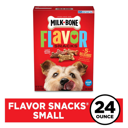 Flavor Snacks Small Dog Biscuits - Crunchy Treats for Dogs, 24 Oz