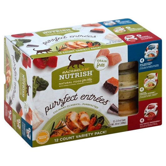 Rachael Ray  Purrfect Entrees Grain-Free Natural Wet Cat Food Variety Pack, 2 oz Cups