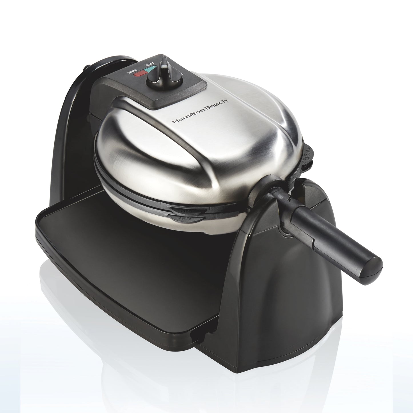 Belgian Waffle Maker with Removable Grid, Stainless Steel