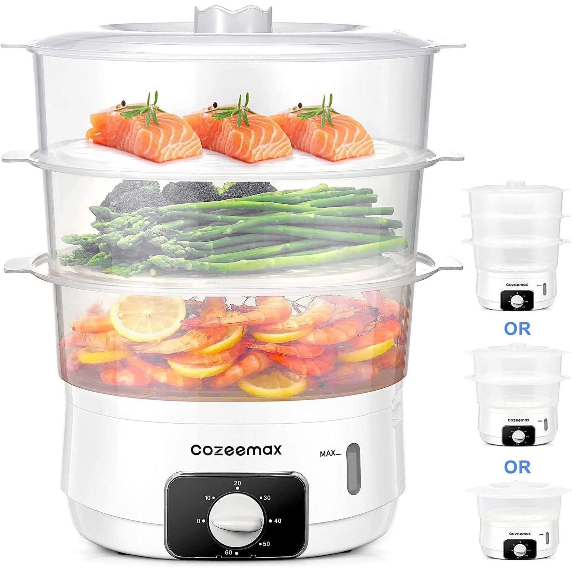 Food Steamer 13 L In3-Tier in Electric Steamer