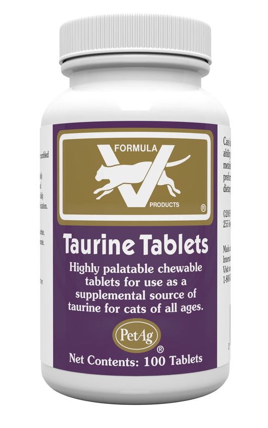 Taurine Tablets for Cats - Highly Palatable Taurine Supplement for Cats of All Ages - 250 Mg - 100 Count