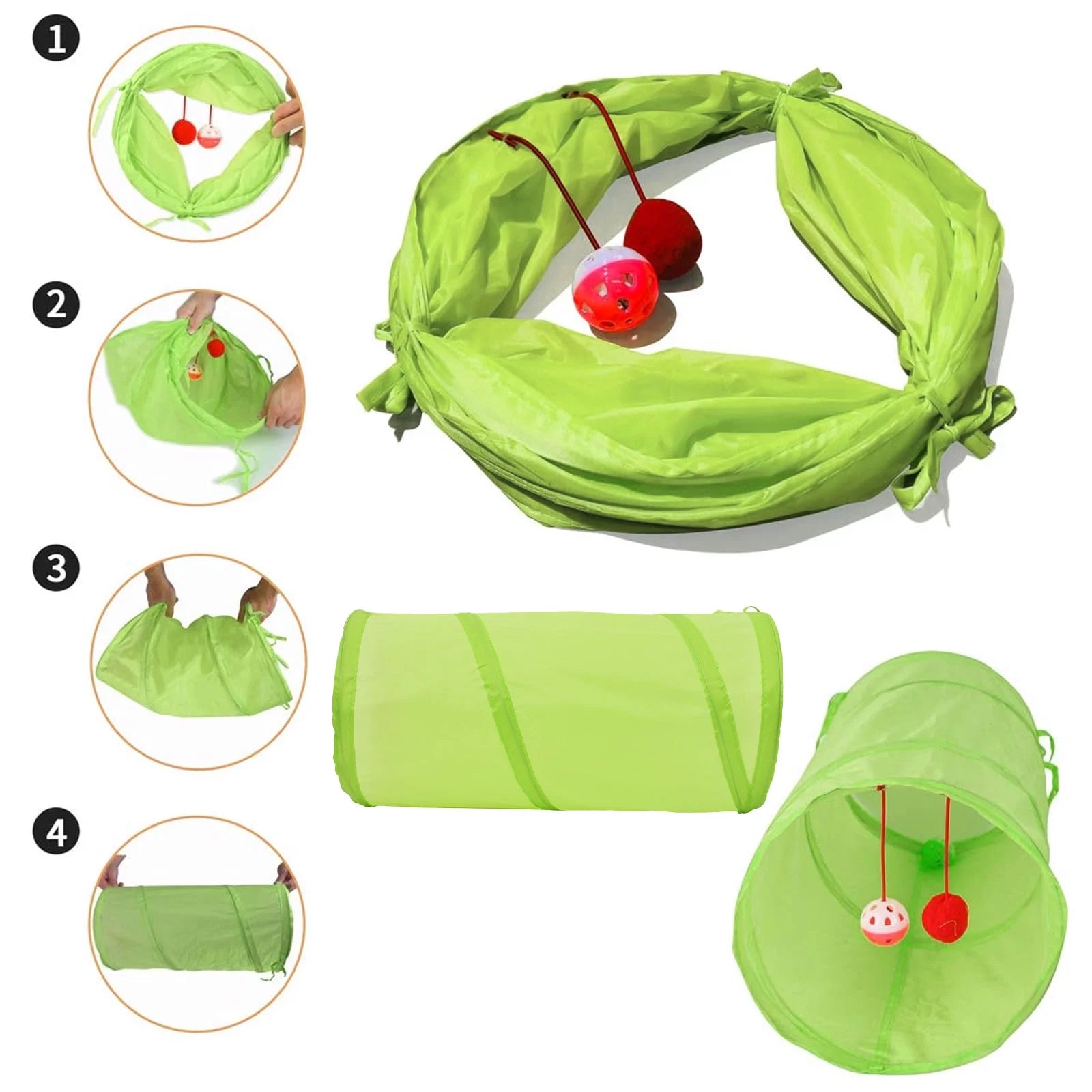 21-Piece Interactive Cat Toy Assortment with Tunnel, Teasers, Fluffy Mice, and Crinkle Balls