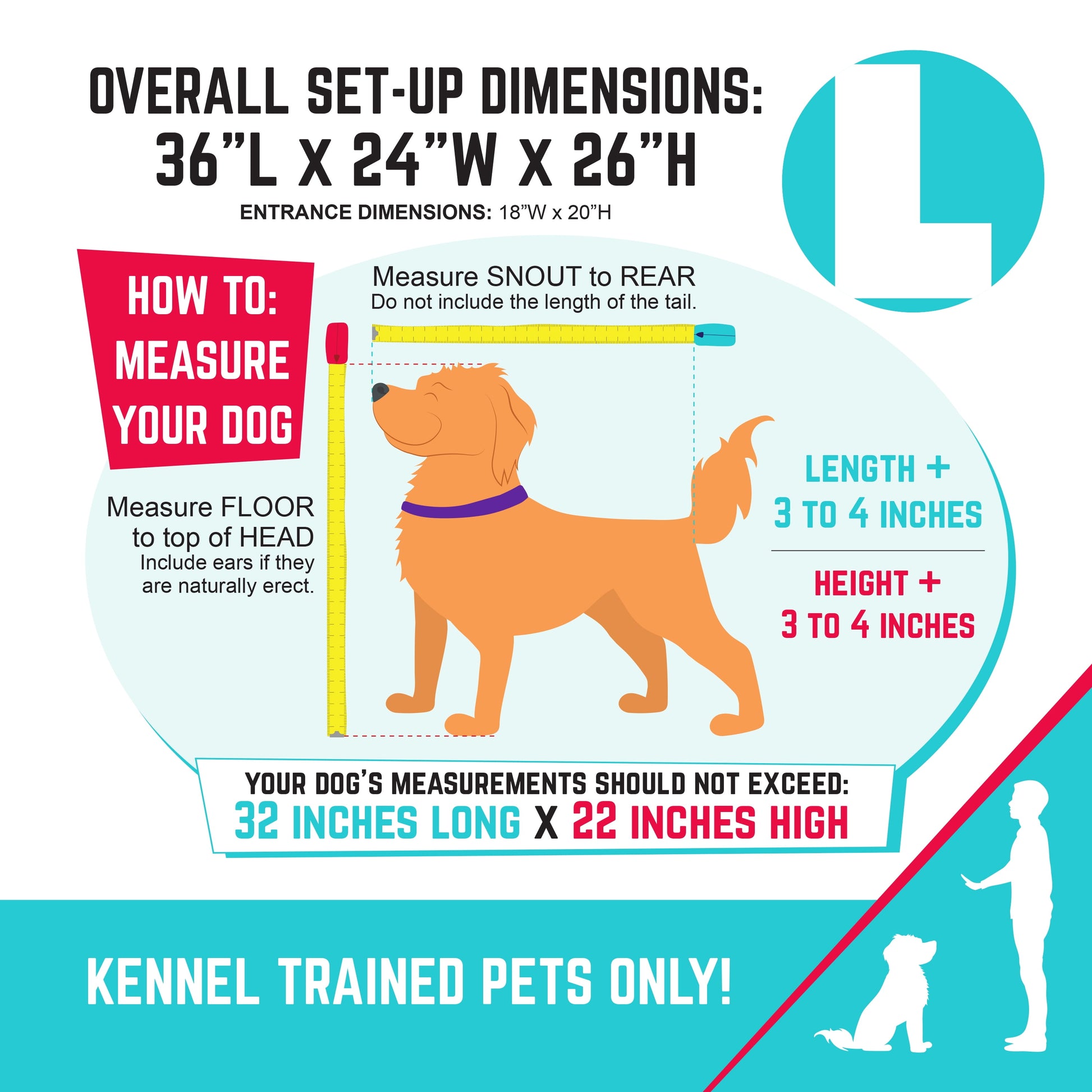 Large Portable Folding Dog Kennel in Gray
