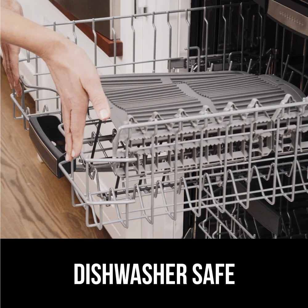 Dish Drying Mat for Kitchen Counter, Waterproof Silicone Dishwashing Mat, 13X11, Gray