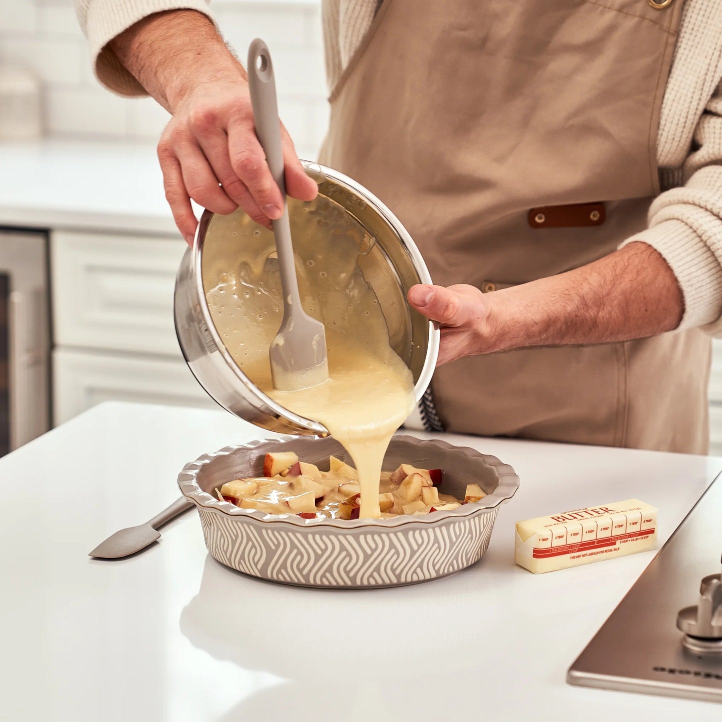 , 10-Piece Ceramic Bakeware Set, with Spatulas & Whisk, Madison