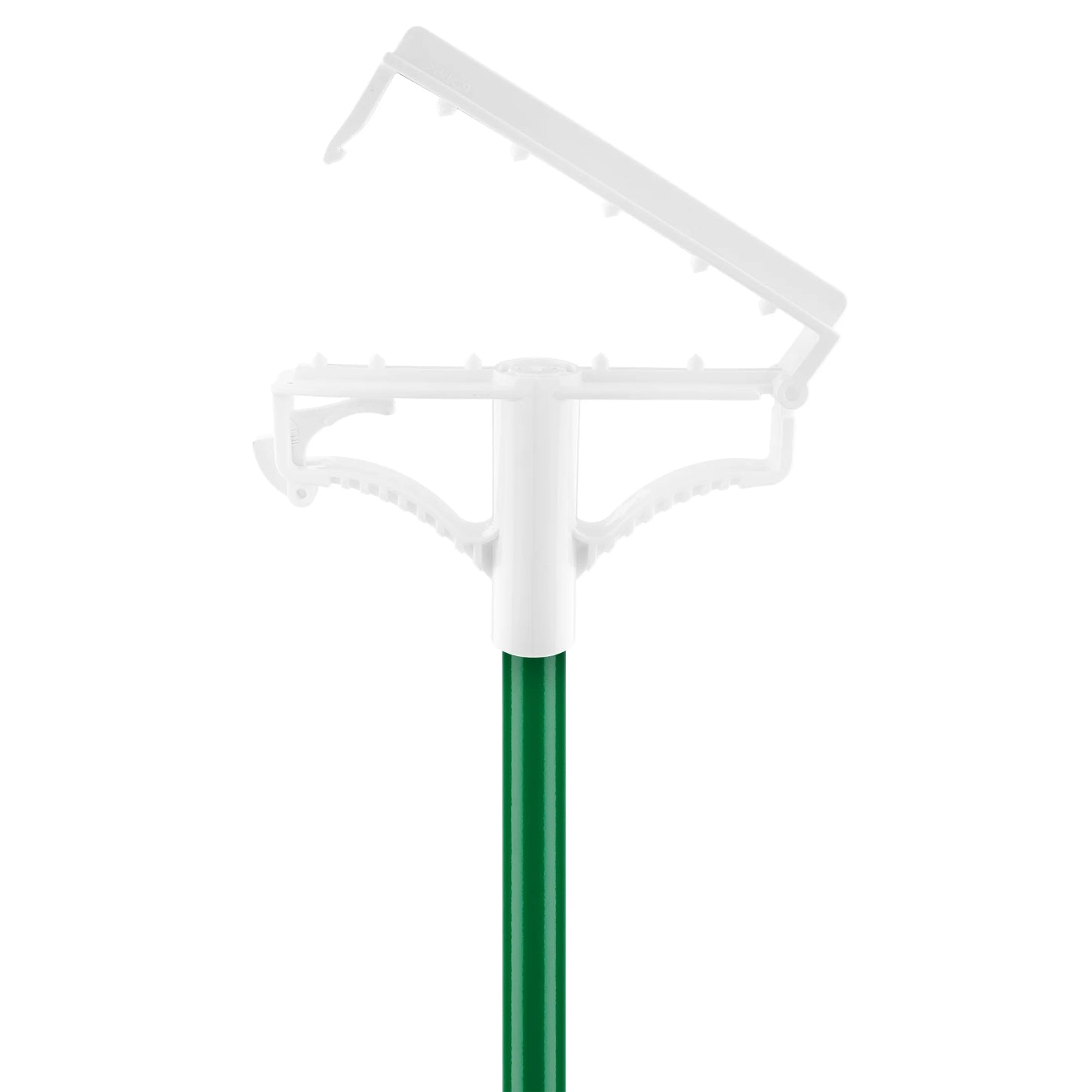 Household Wet Mop Cotton Blend Cut End Steel Handle Green White