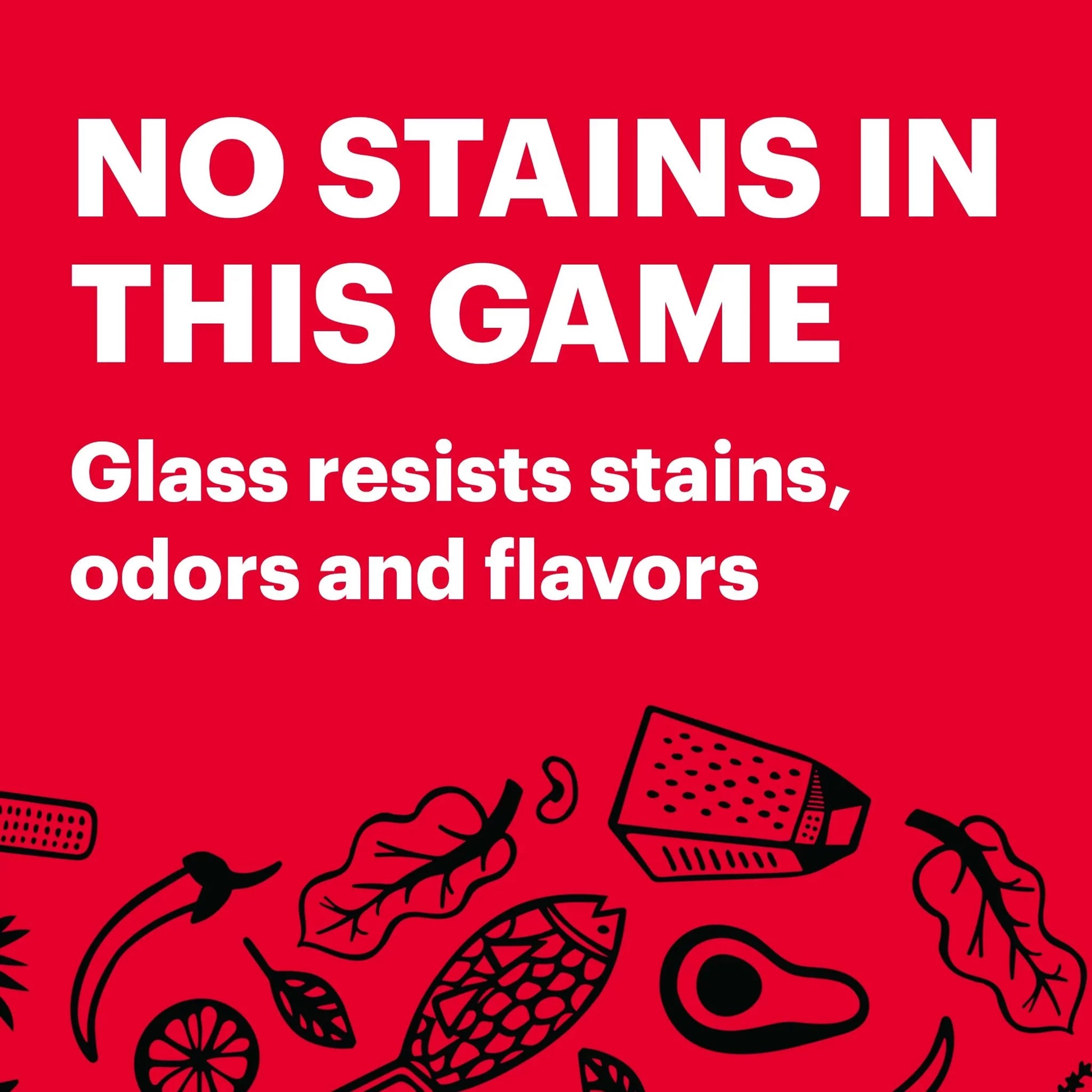 Easy Grab 4-Piece Glass Bakeware Set with Red Lids