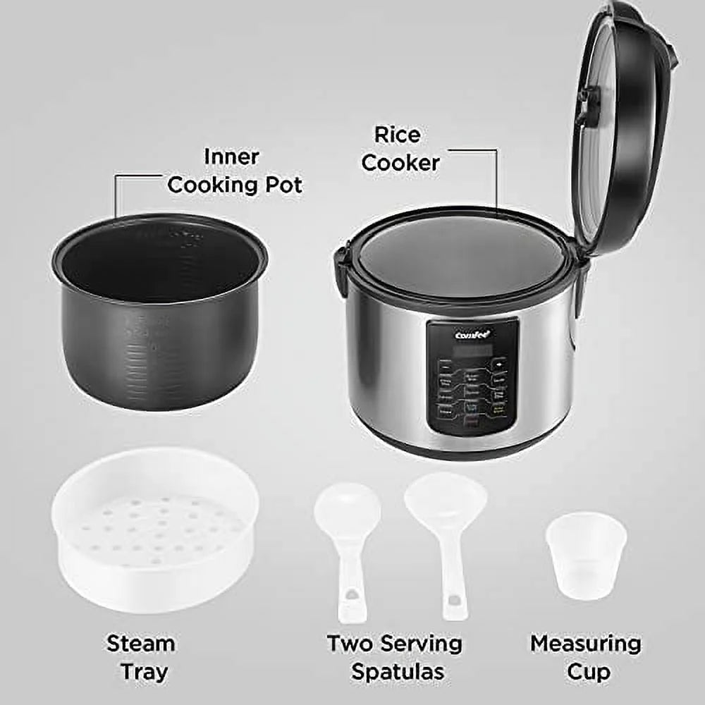 New Rice Cooker 10 Cup Uncooked,5.2 QT Large Capacity Steamer