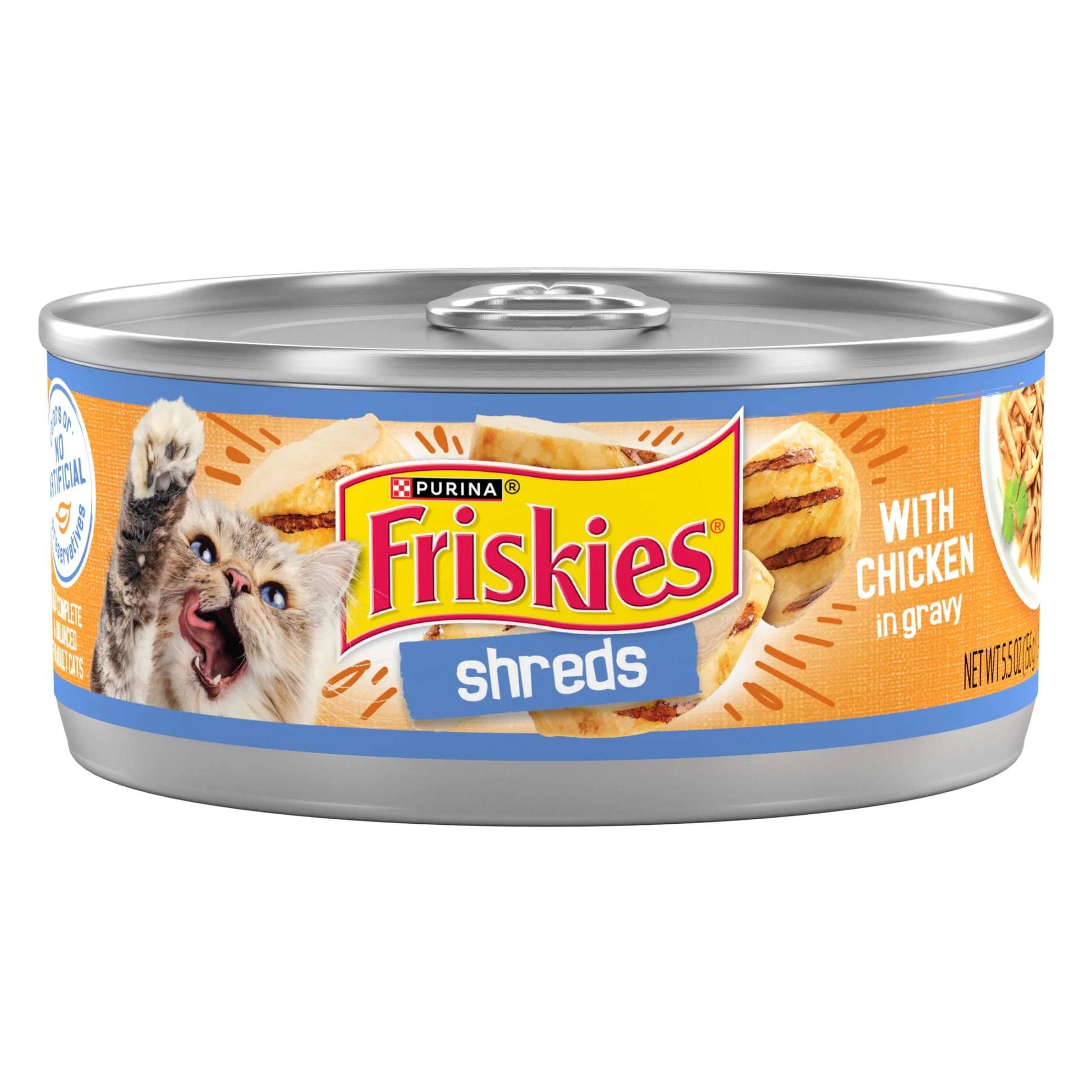 Purina  Shredded Chicken in Gravy Wet Cat Food, 5.5 Oz Can