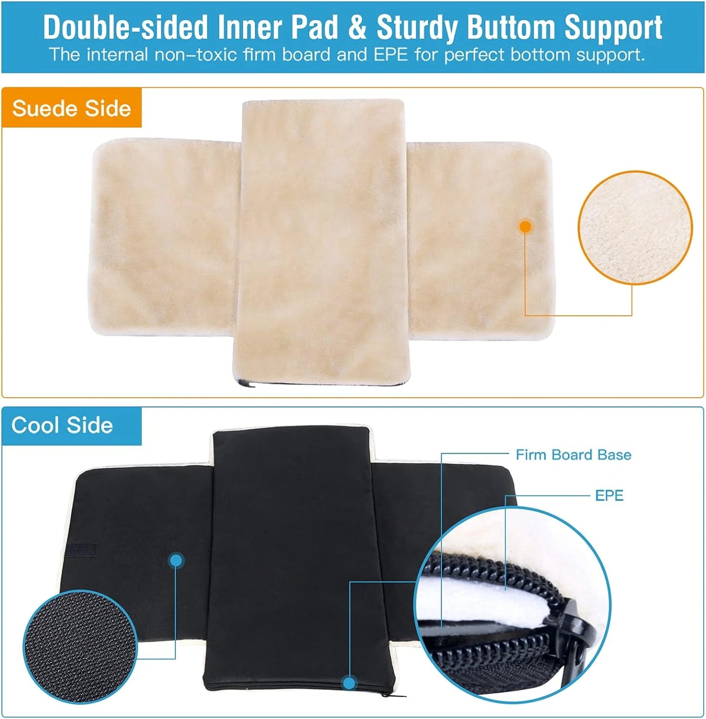 Airline-Approved Expandable Soft-Sided Pet Carrier with Removable Fleece Pad and Shoulder Strap, Blue, 15 lb Capacity (18" x 11" x 11")