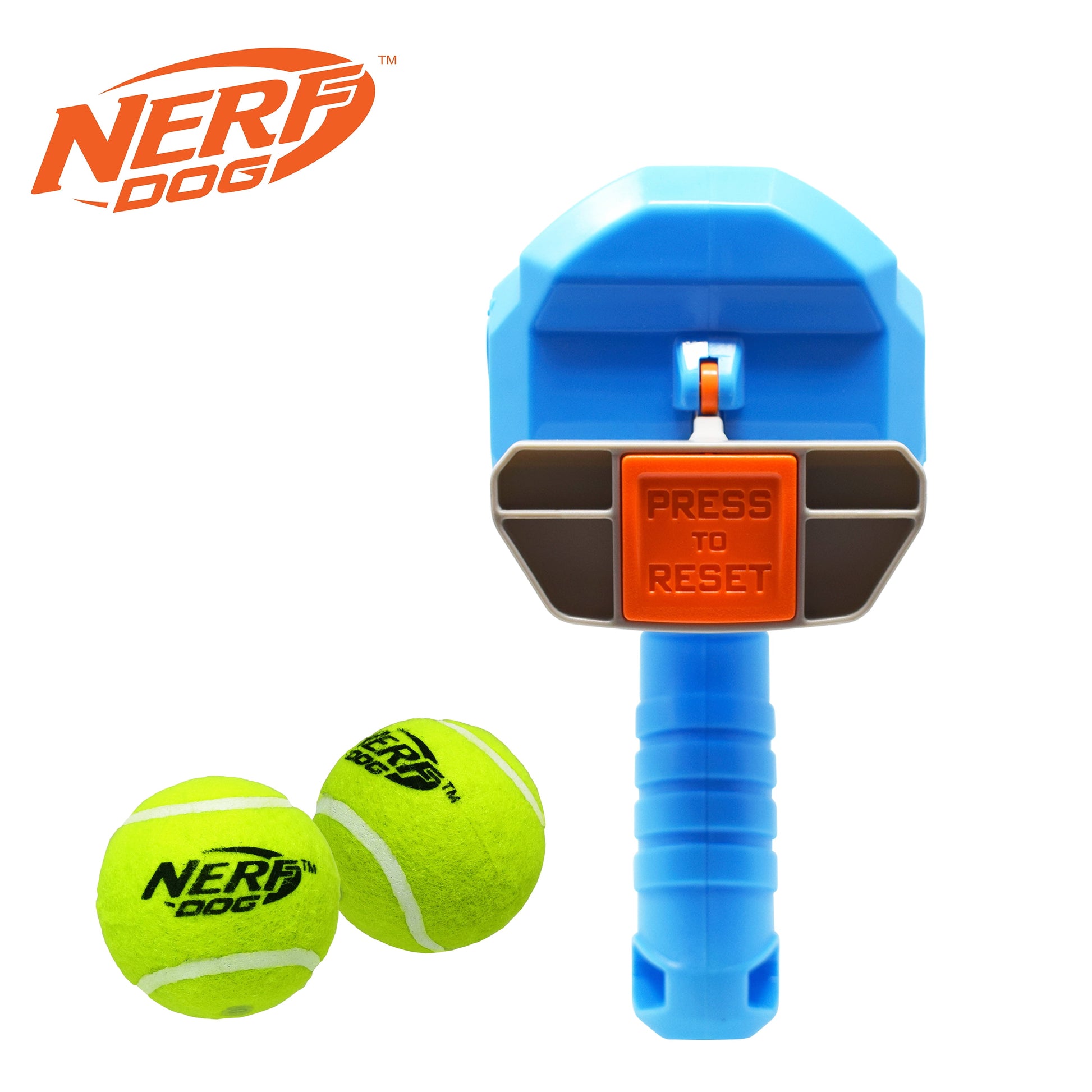 Compact Tennis Ball Launcher with Two Balls, 12-Inch