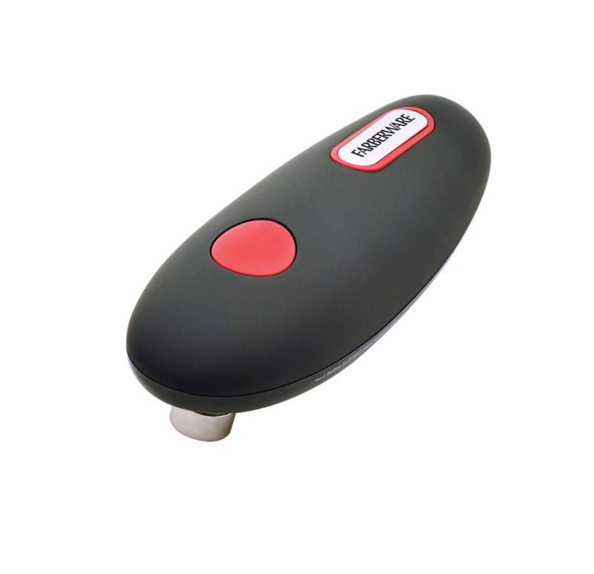 Hands-Free Battery-Operated Black Can Opener in Red