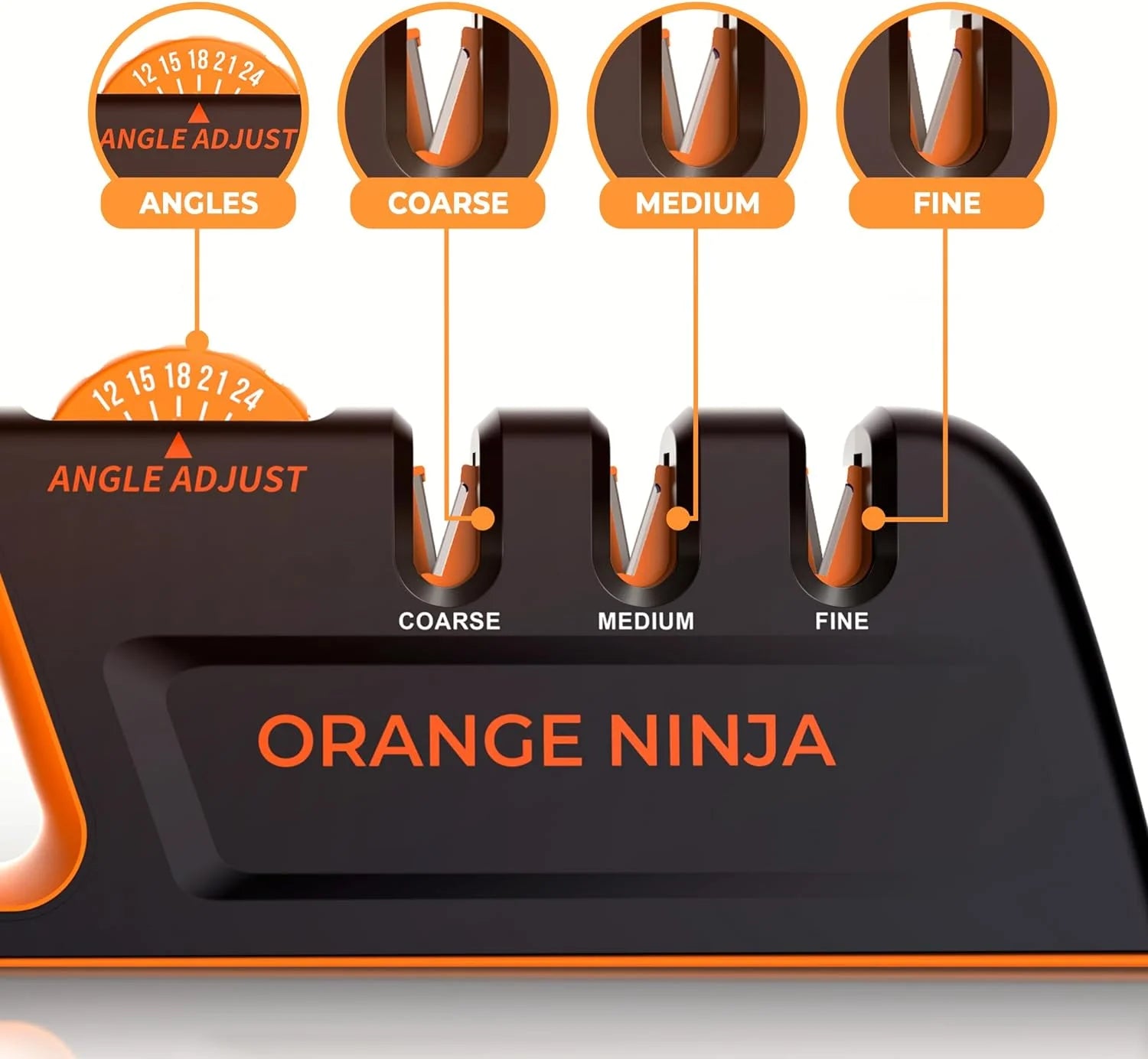 Knife Sharpeners with 5 Adjustable Sharpening Angle for All Knives