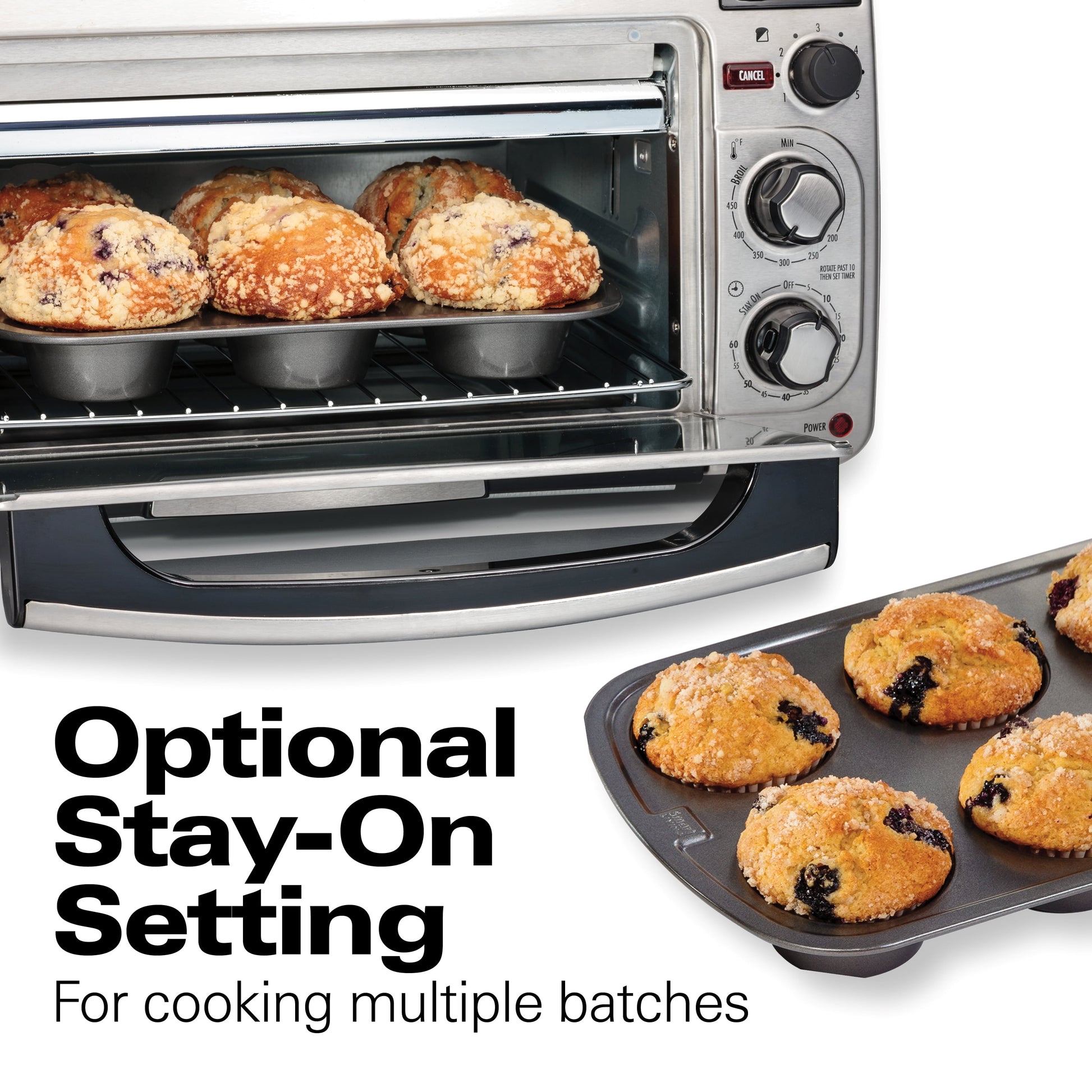 2-In-1 Oven & Toaster Combo, Space-Saving Design, Stainless Steel