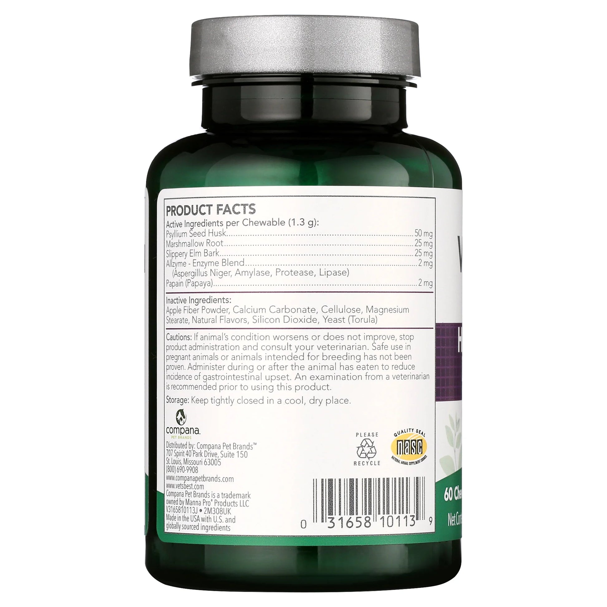 Cat Hairball Relief Digestive Aid - 60 Chewable Tablets