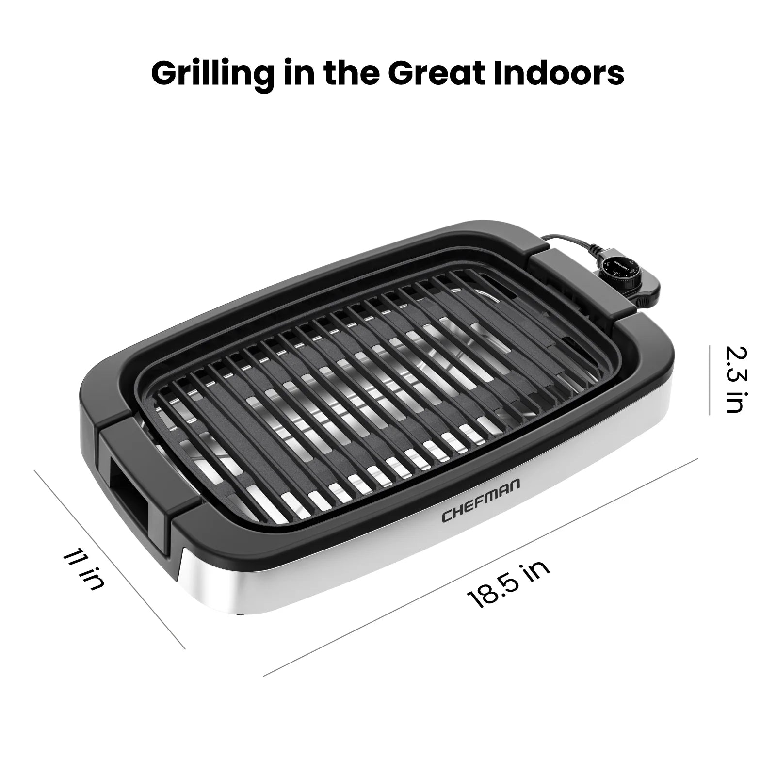 Smokeless Indoor Electric Grill W/ Adjustable Temperature Control, Table Top BBQ - Stainless Steel, New