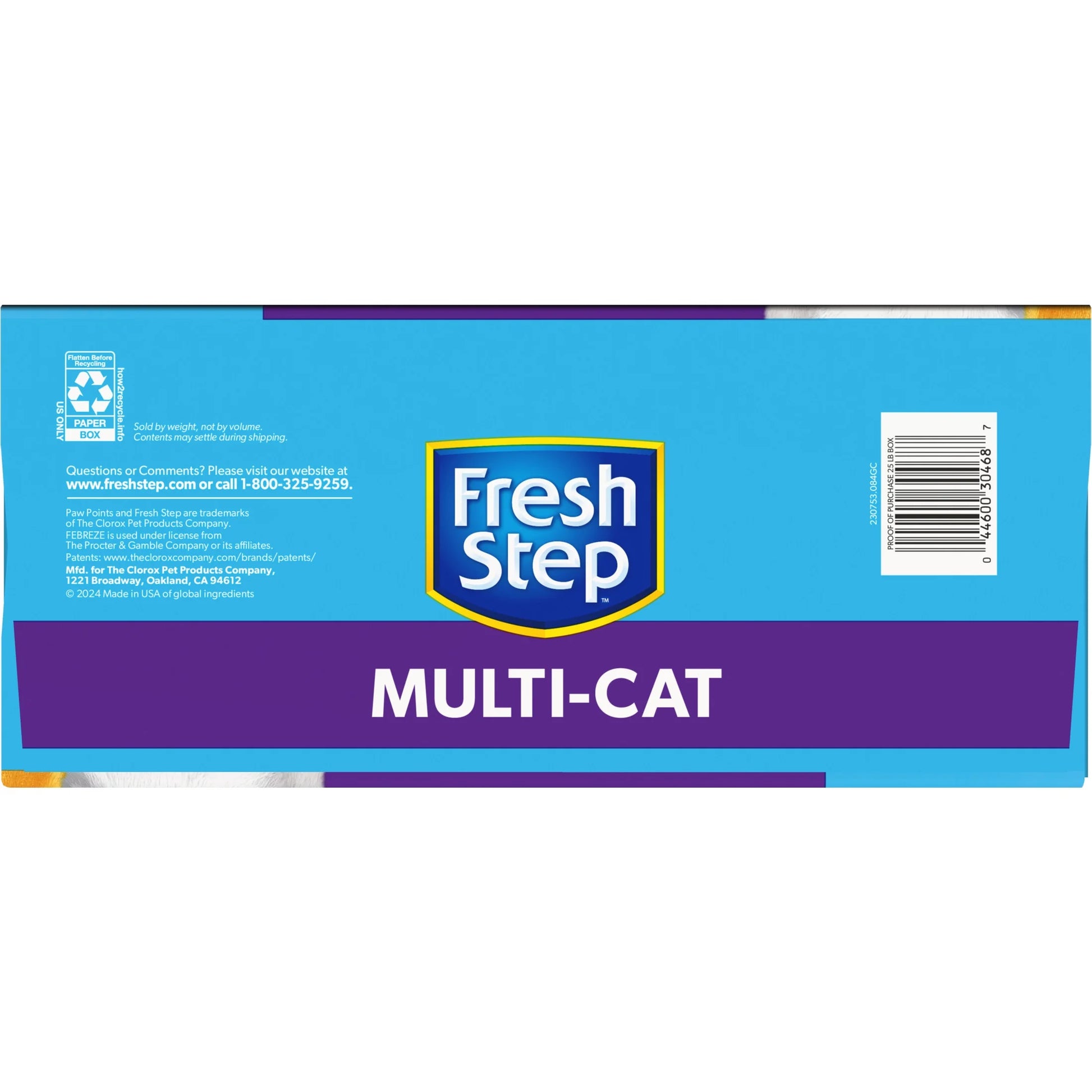 Multi-Cat Extra Strength Clumping Cat Litter with Febreze, 25 Lbs