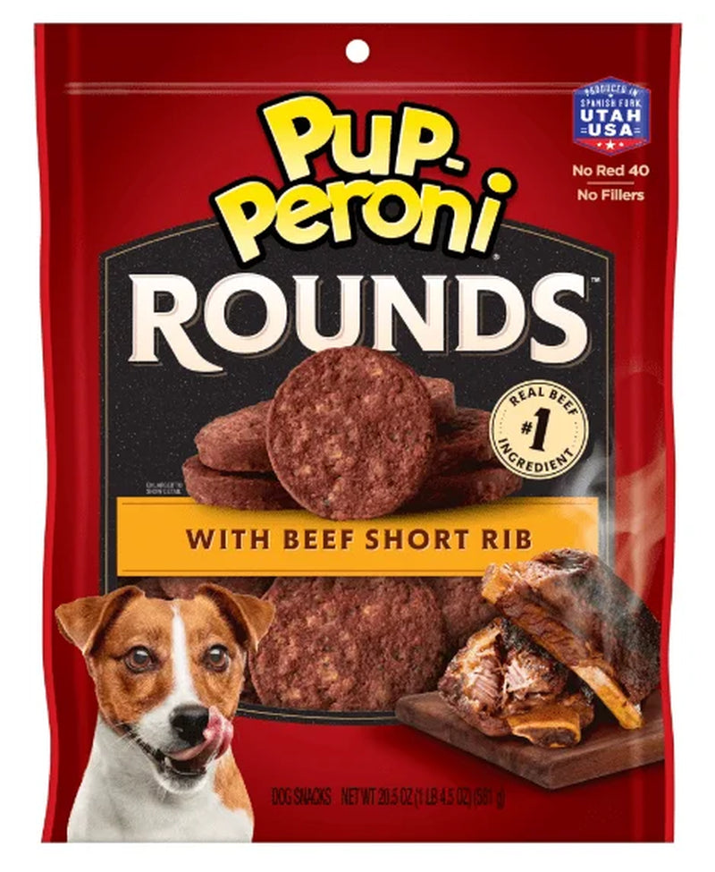 Rounds Dog Treats for All Ages - Beef & Short Rib, 20.5 Oz