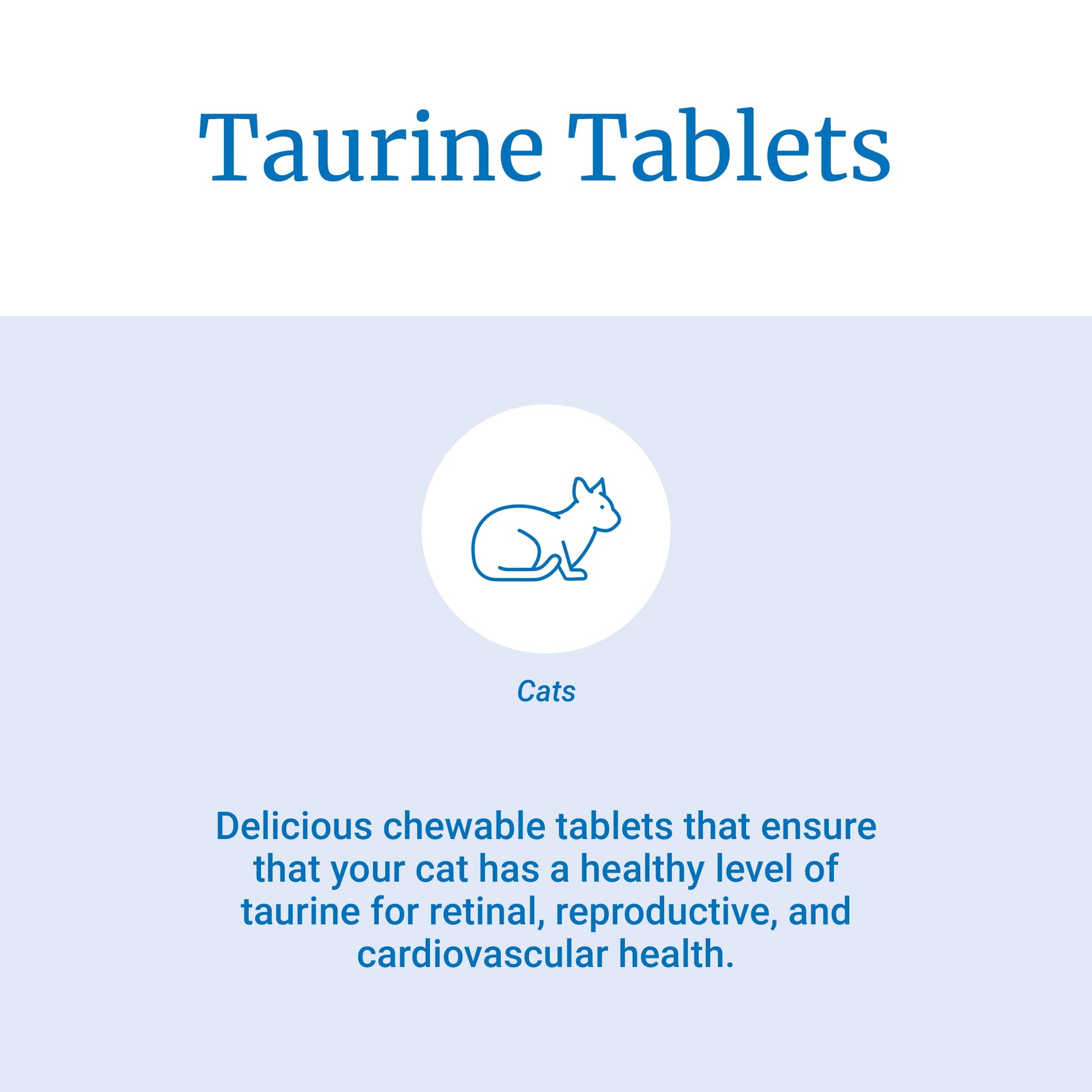 Taurine Tablets for Cats - Highly Palatable Taurine Supplement for Cats of All Ages - 250 Mg - 100 Count
