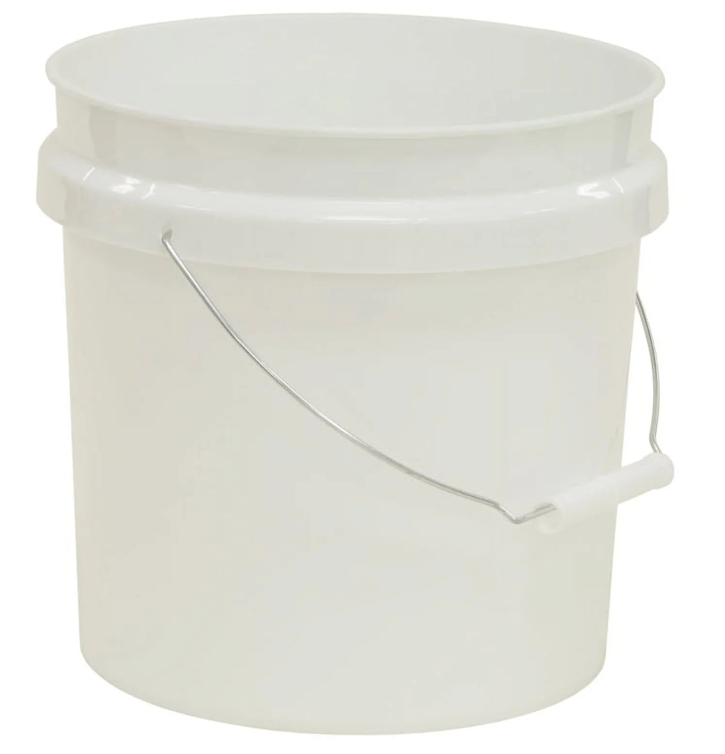 2 Gallon round Comfort Handle Plastic Utility Bucket, White, 1 Each
