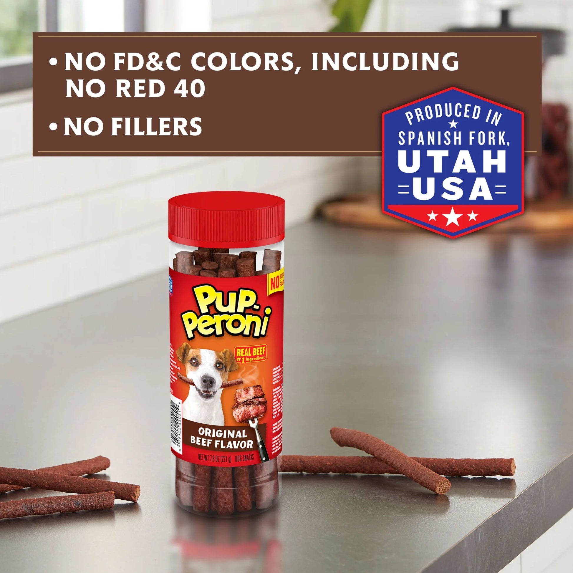 Original Beef Flavor Dog Treats, 7.8 oz Canister