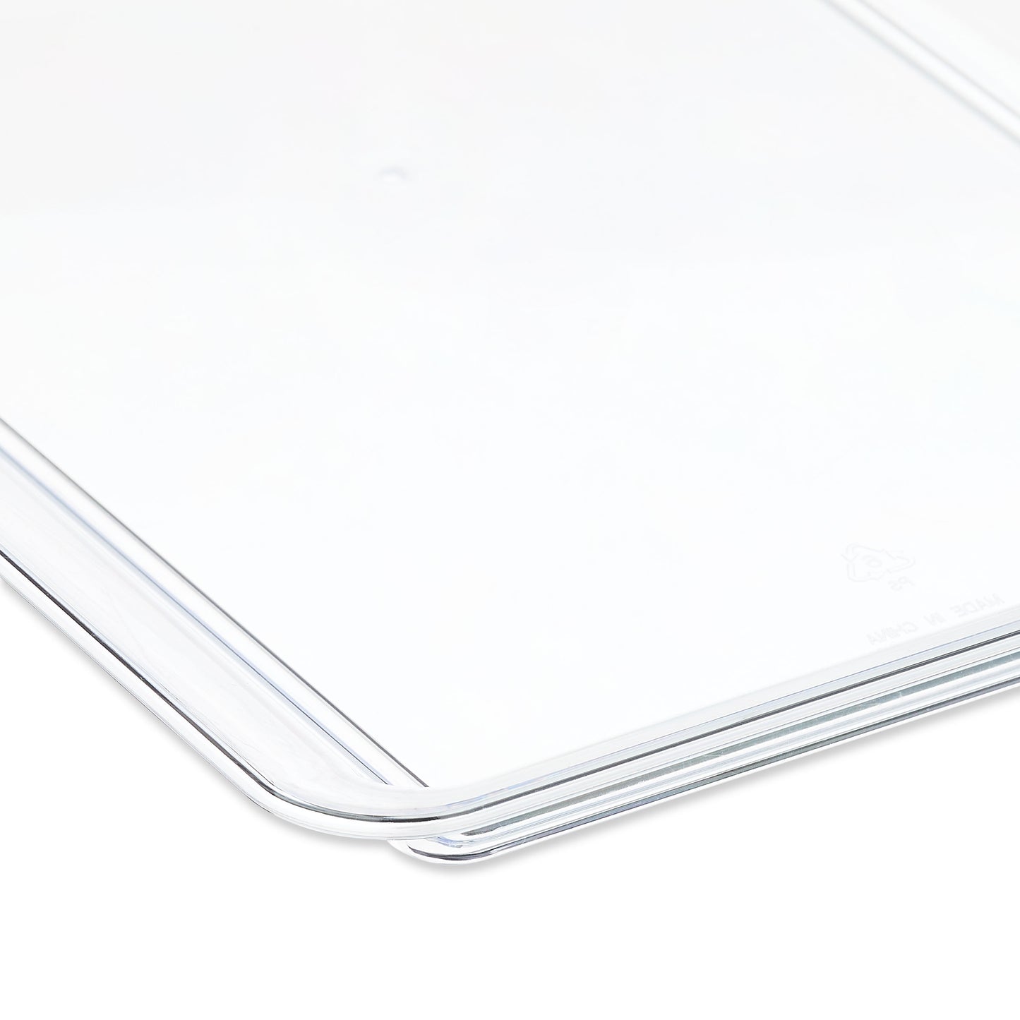 Clear Rectangular Plastic Food Tray, 18", by