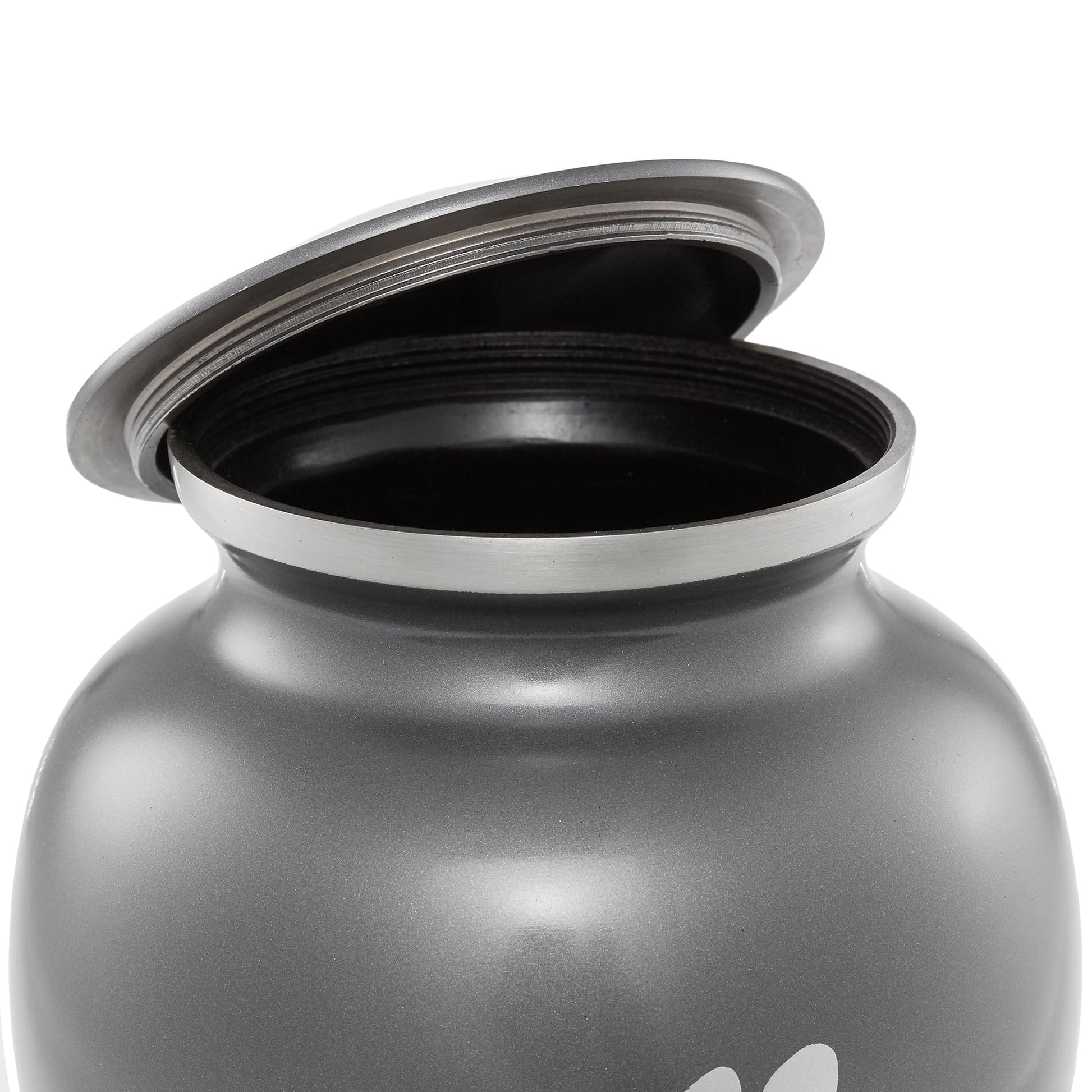 Pet Cremation Urns for Dog and Cat Ashes, Memorial Paw Print Urn - Medium up to 70 Pounds Gray