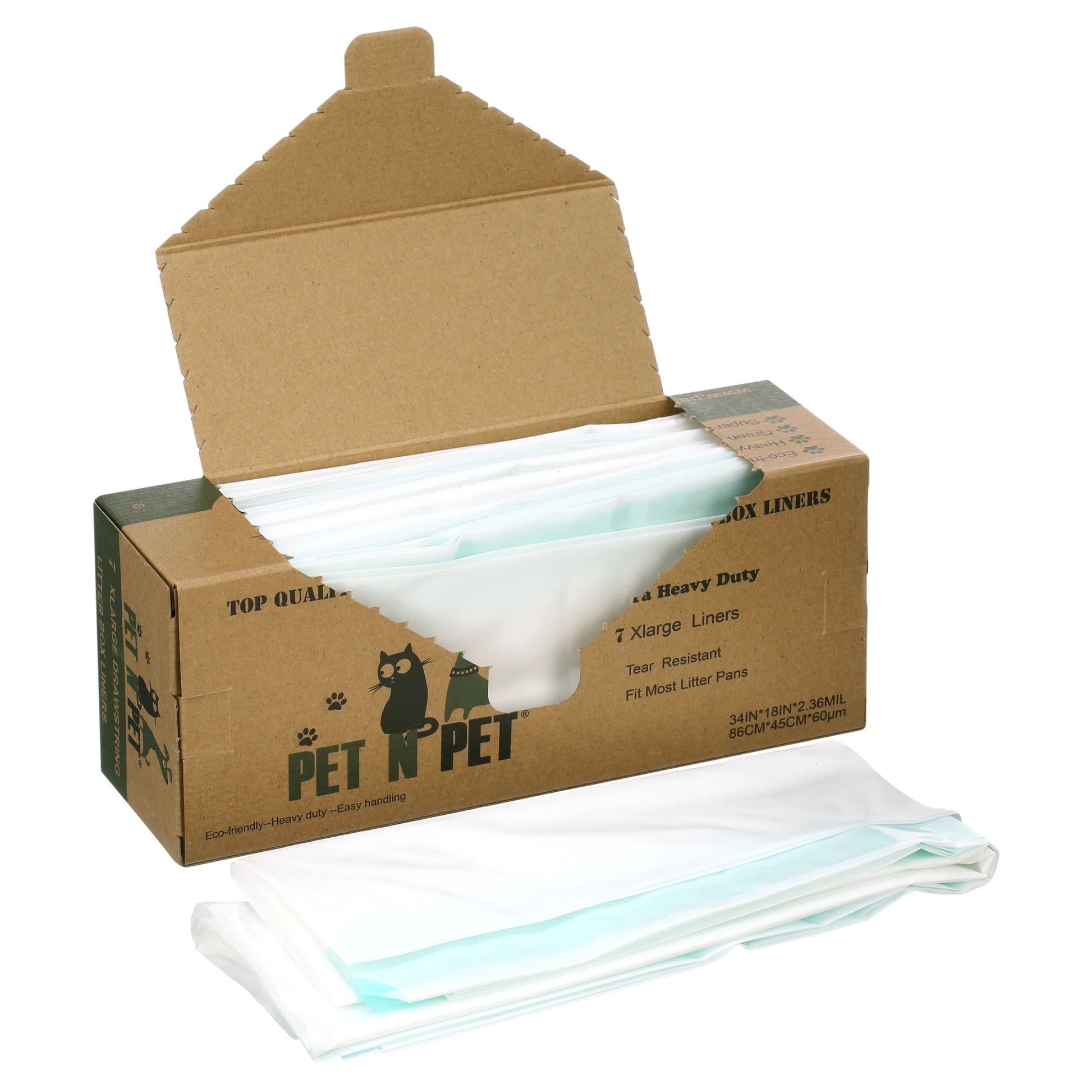 " Cat Litter Box Liners,Drawstring Litter Liner Bag,Extra Large Size,Pan Liners 7 Counts"