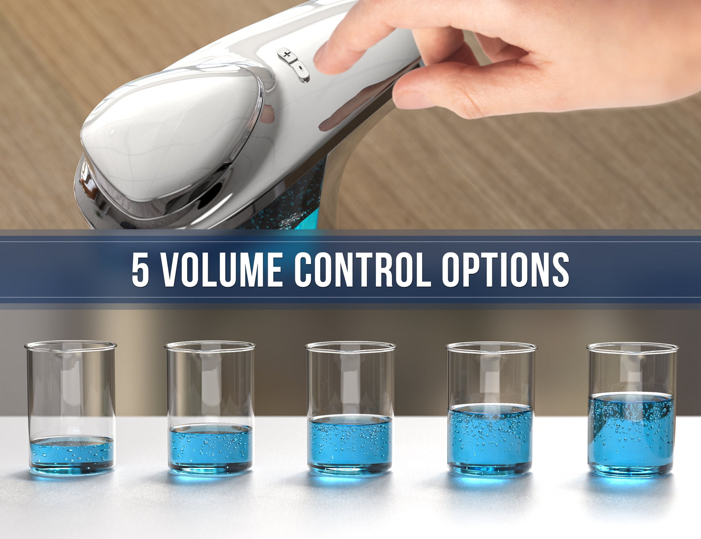 Automatic Soap Dispenser, Adjustable Output, Touchless Liquid Dispense, 17 Oz