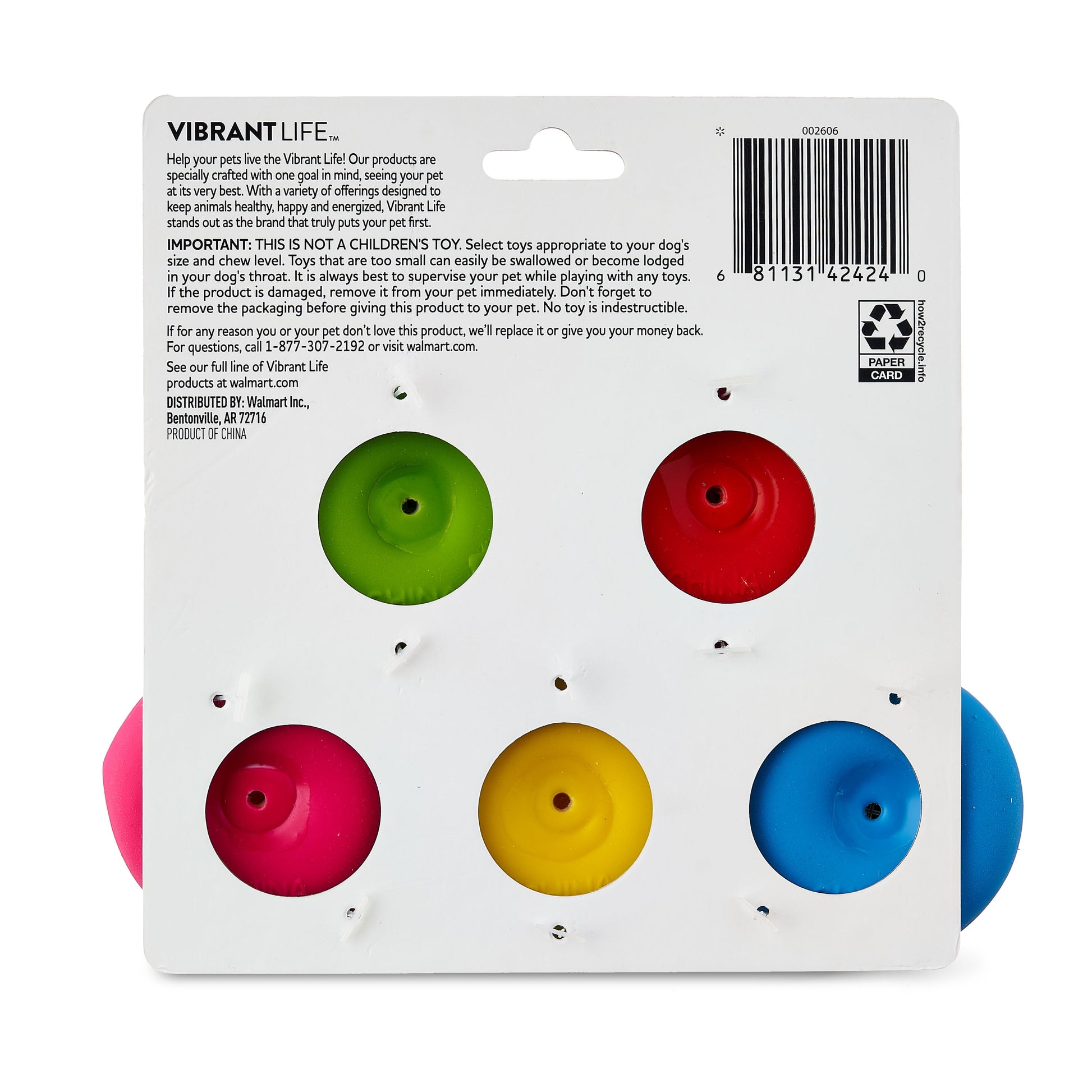 Set of 5 Emoticon Latex Dog Toys