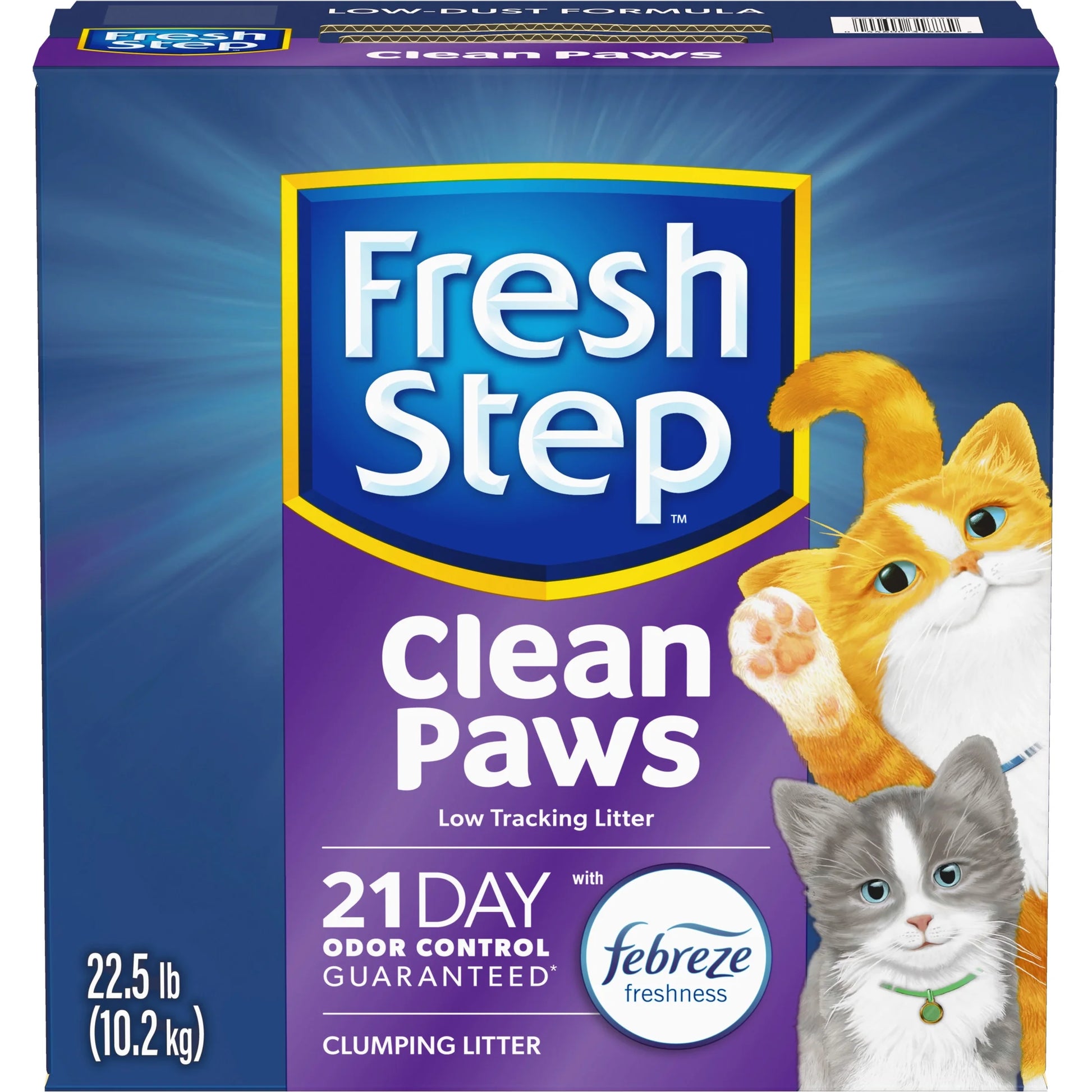 Clean Paws Multi-Cat Scented Clumping Litter with the Power of Febreze, 22.5 Lbs