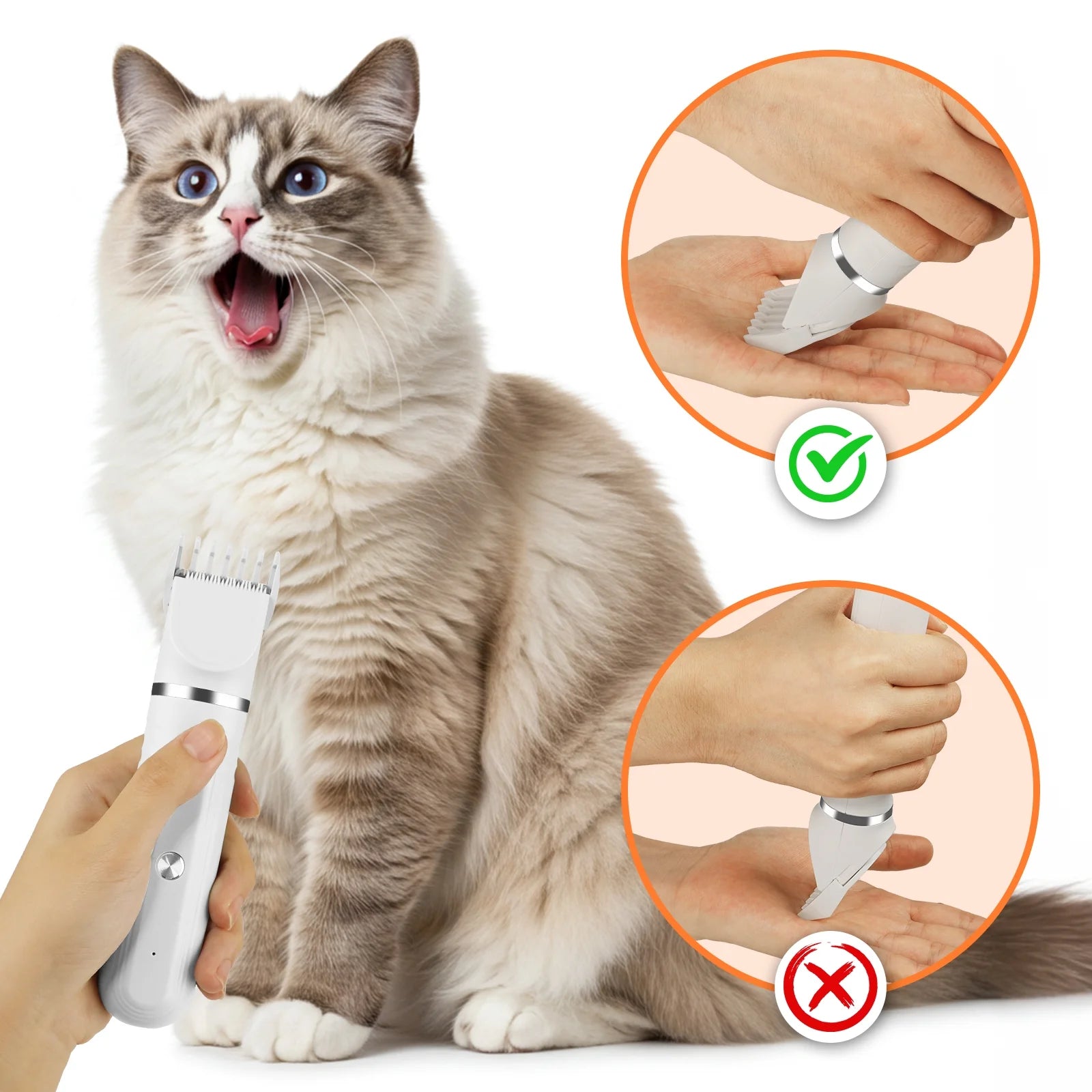 Dog Clippers, Dog Grooming Kit for Thick Hair, Thick Coats, Cat Clippers at Home, Rechargeable, Low Noise