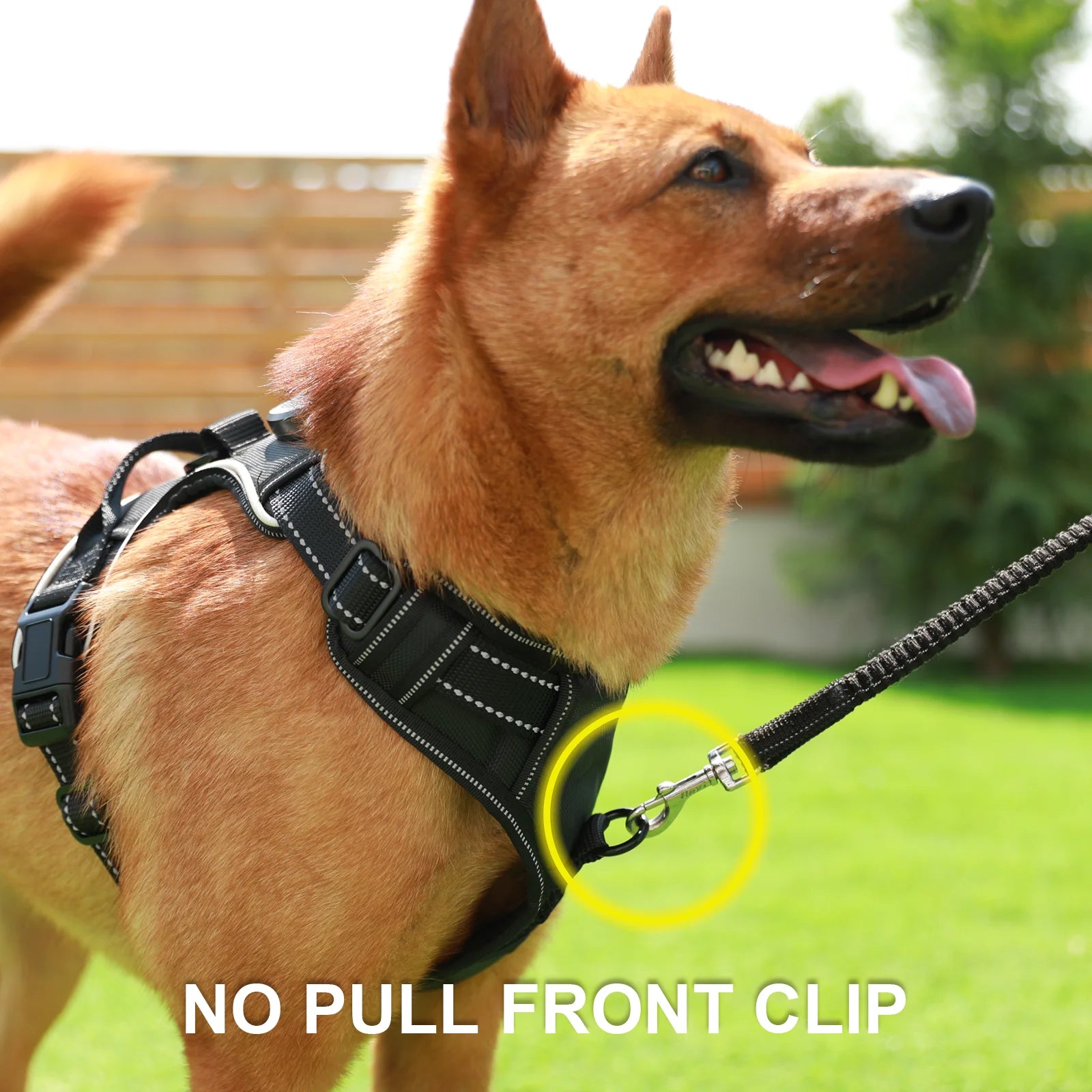 Reflective Adjustable Dog Harness - No Pull Pet Vest with Reflective Strips, Control Handle, and Breathable Mesh for Small, Medium, and Large Dogs - Small, Red