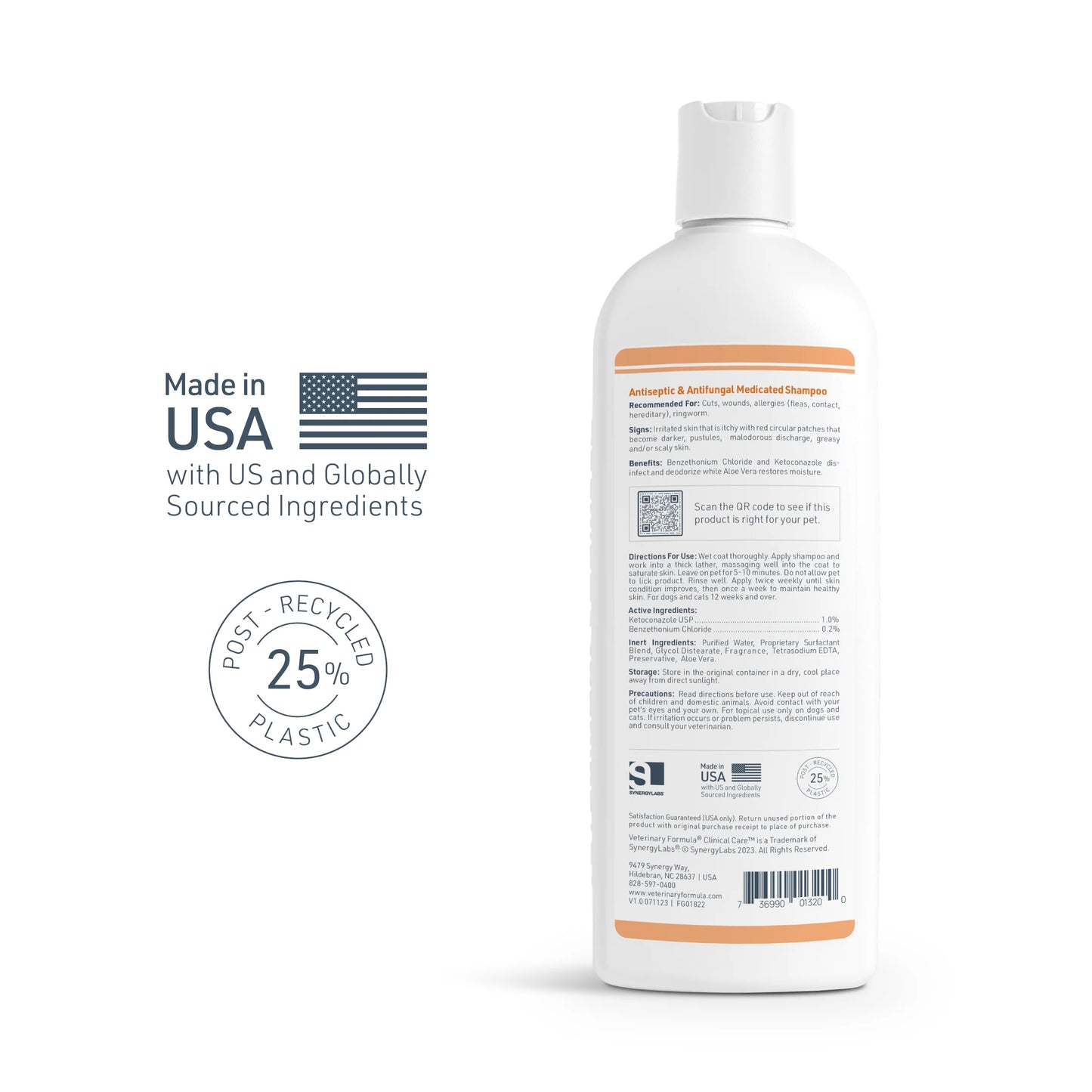 Clinical Care Antiseptic & Antifungal Shampoo for Dogs & Cats, 16 Oz.