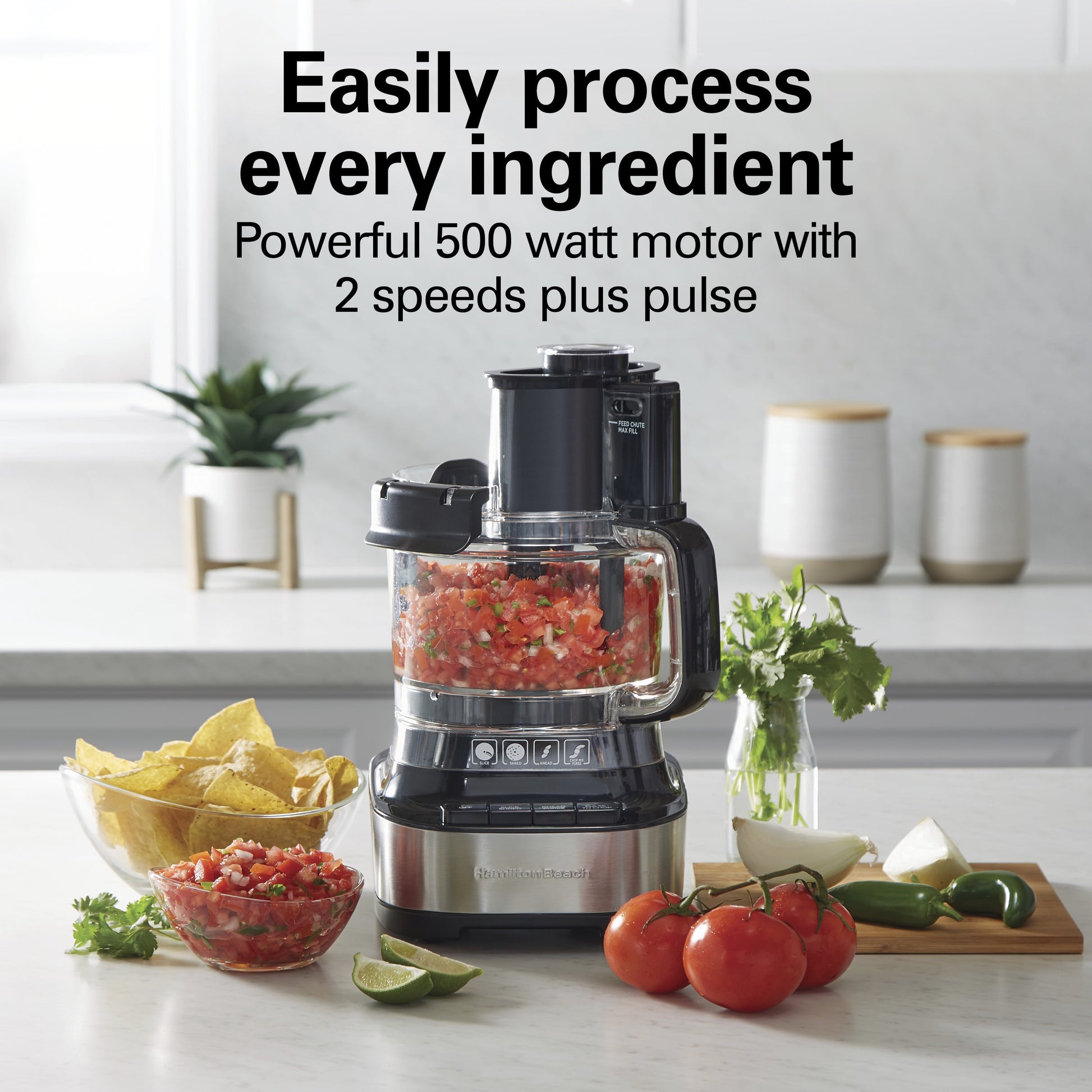 Stack & Snap Food Processor with Bowl Scraper, 10 Cup Capacity, Black, 70822FG