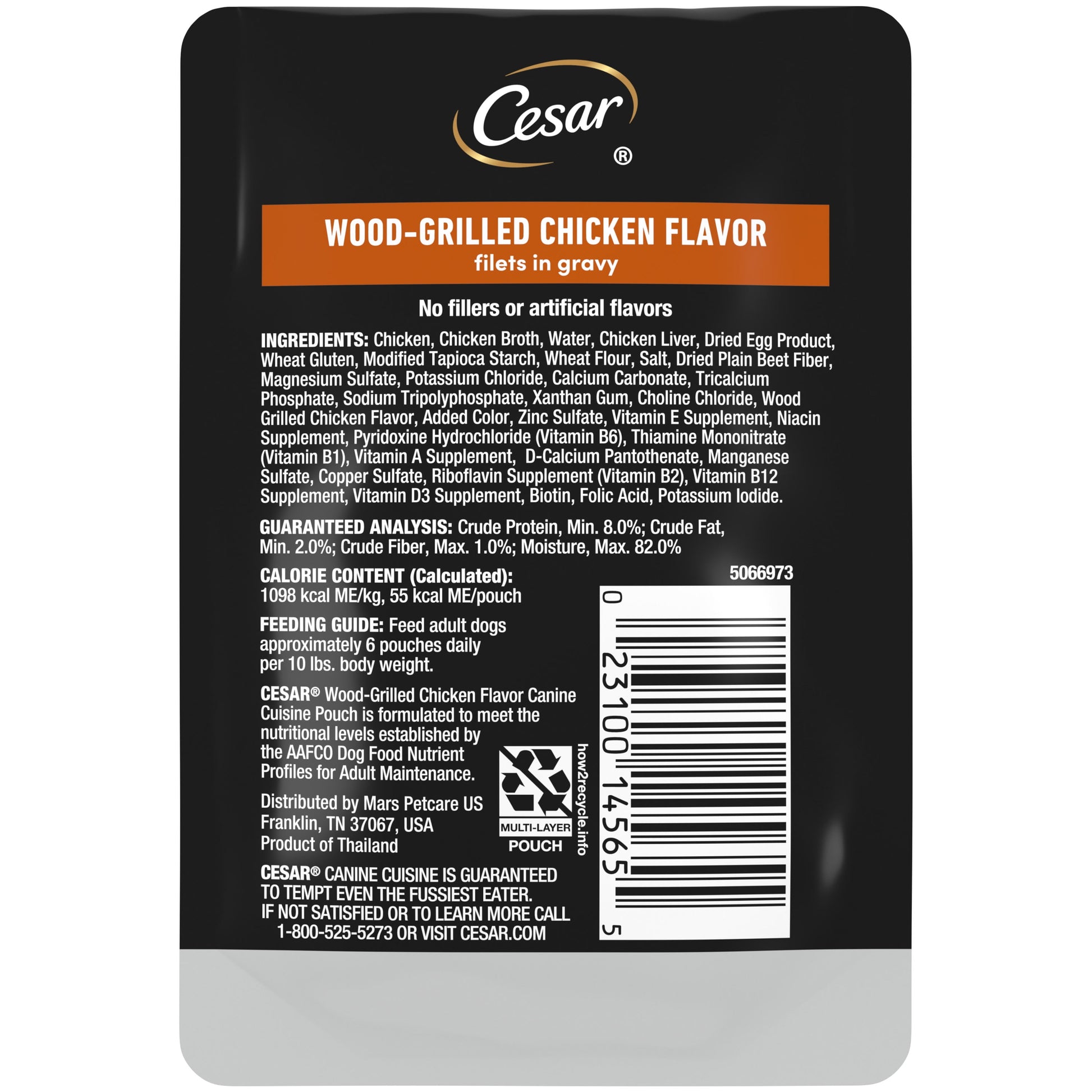 Wood-Grilled Chicken Wet Dog Food Pouch, 1.76 Oz.