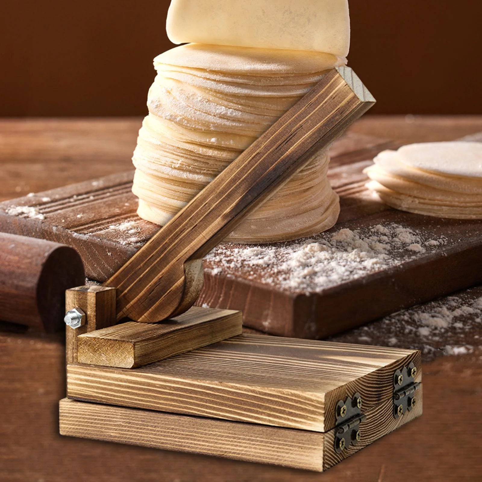 Wooden Tortilla Press Manual Dumpling Maker for Restaurant Household