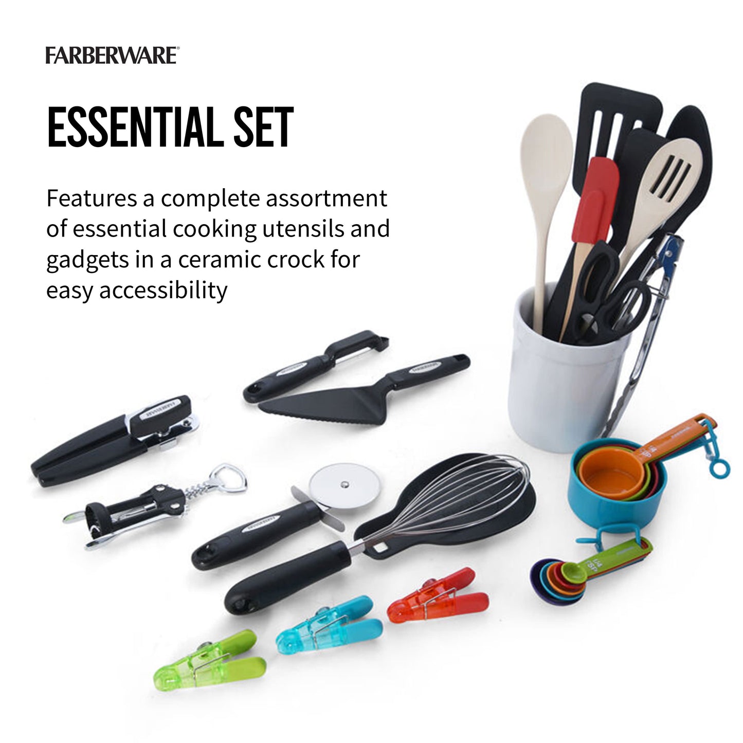 28-Piece Kitchen Utensil & Gadget Kitchen Utensil Sets Multicolor