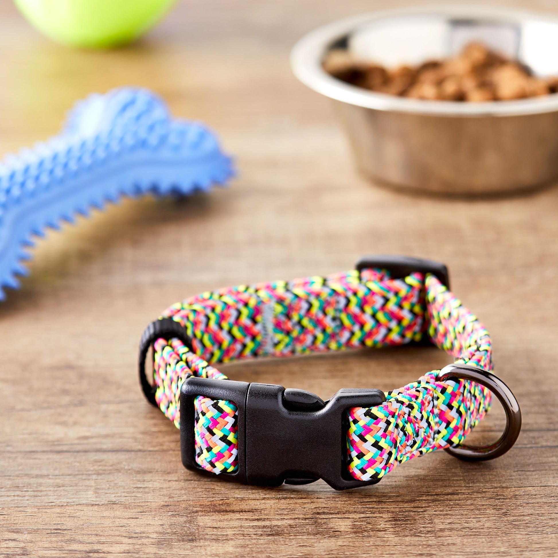 Chevron Reflective Adjustable Dog Collar - Size Small