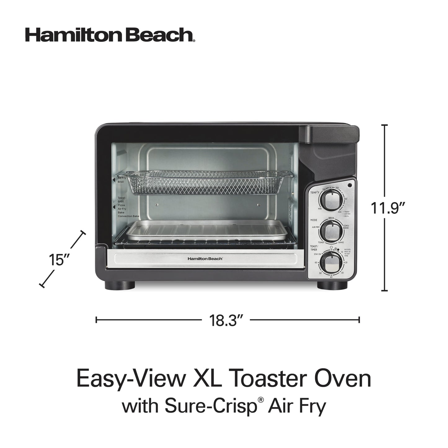 Easy View XL Toaster Oven with Sure-Crisp® Air Fry, 1750W, 6 Slice Capacity, 31460