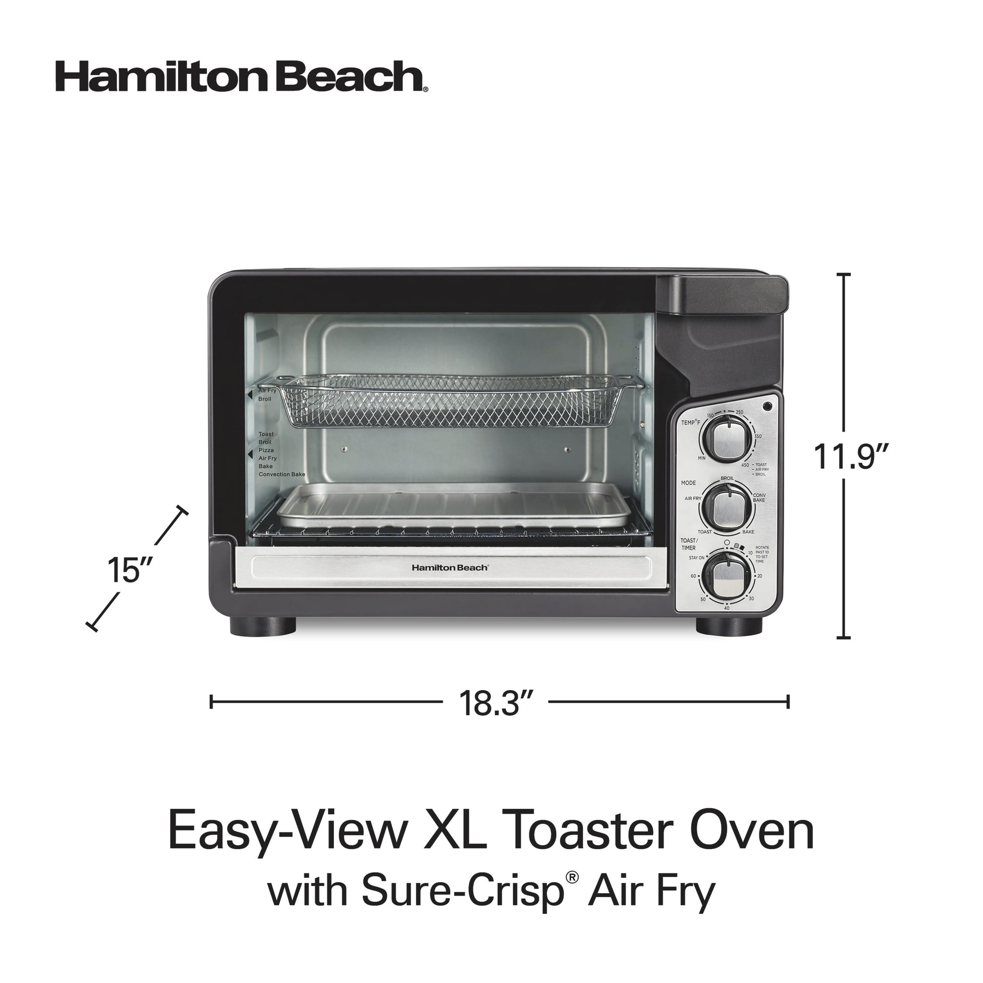 Easy View XL Toaster Oven with Sure-Crisp® Air Fry, 1750W, 6 Slice Capacity, 31460