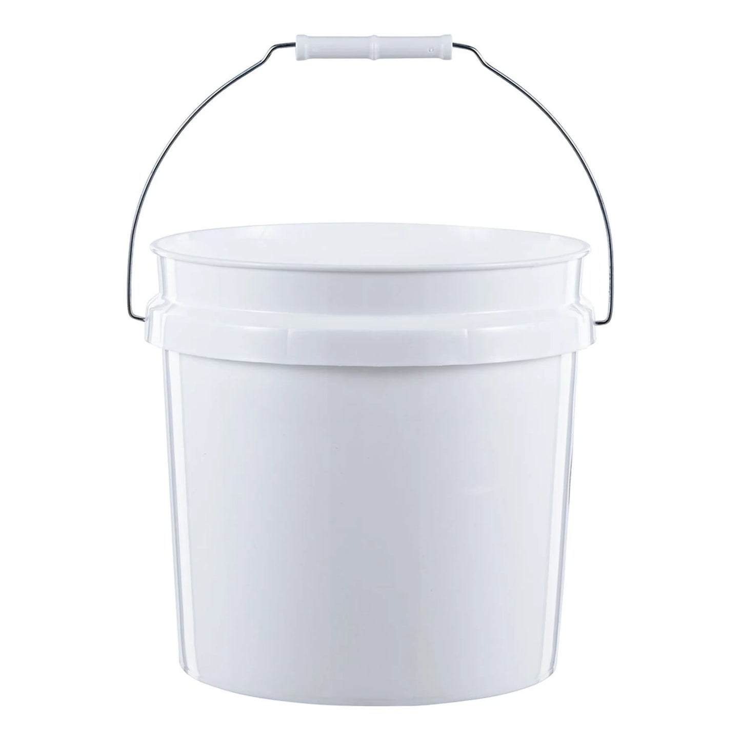 2 Gallon round Comfort Handle Plastic Utility Bucket, White, 1 Each