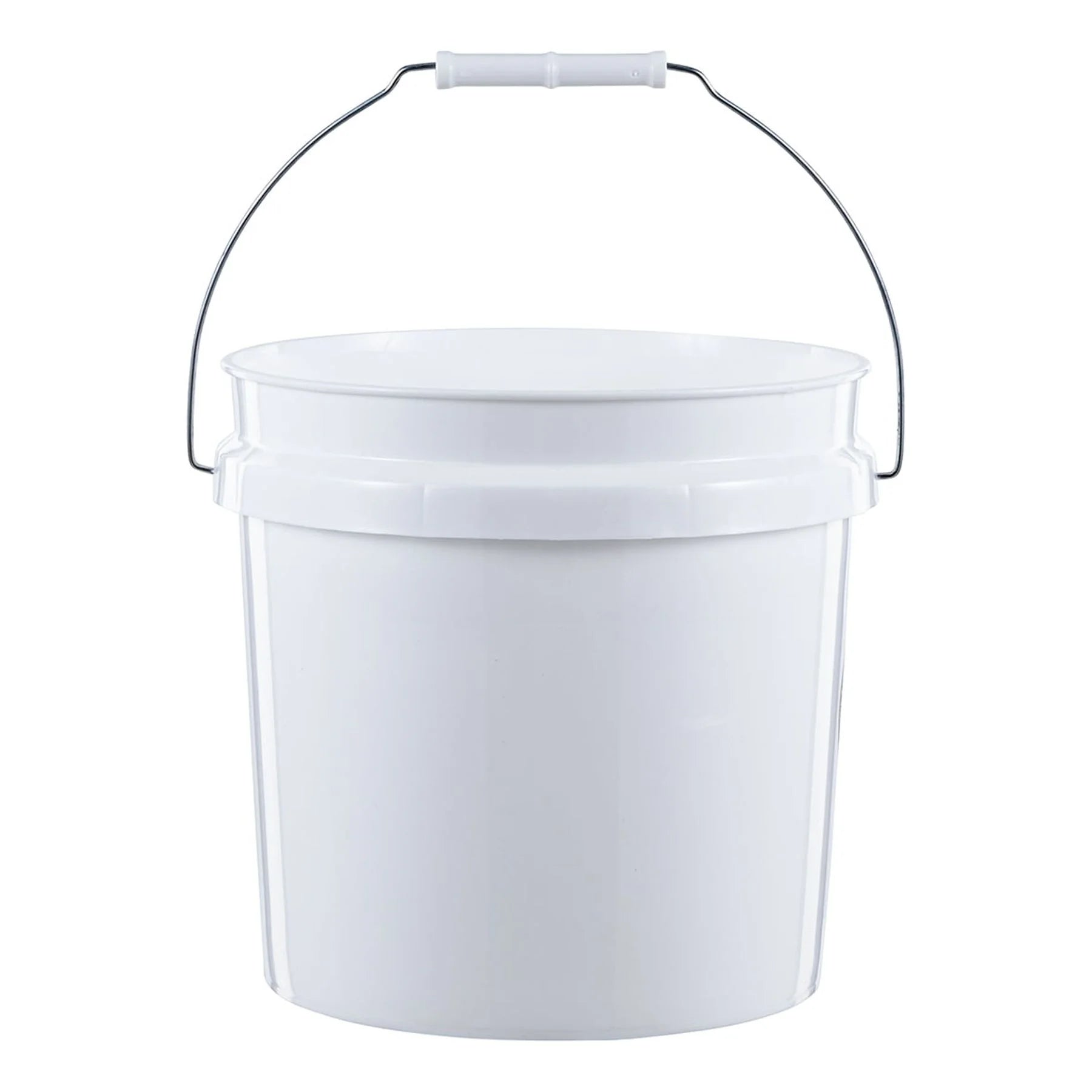 2 Gallon round Comfort Handle Plastic Utility Bucket, White, 1 Each