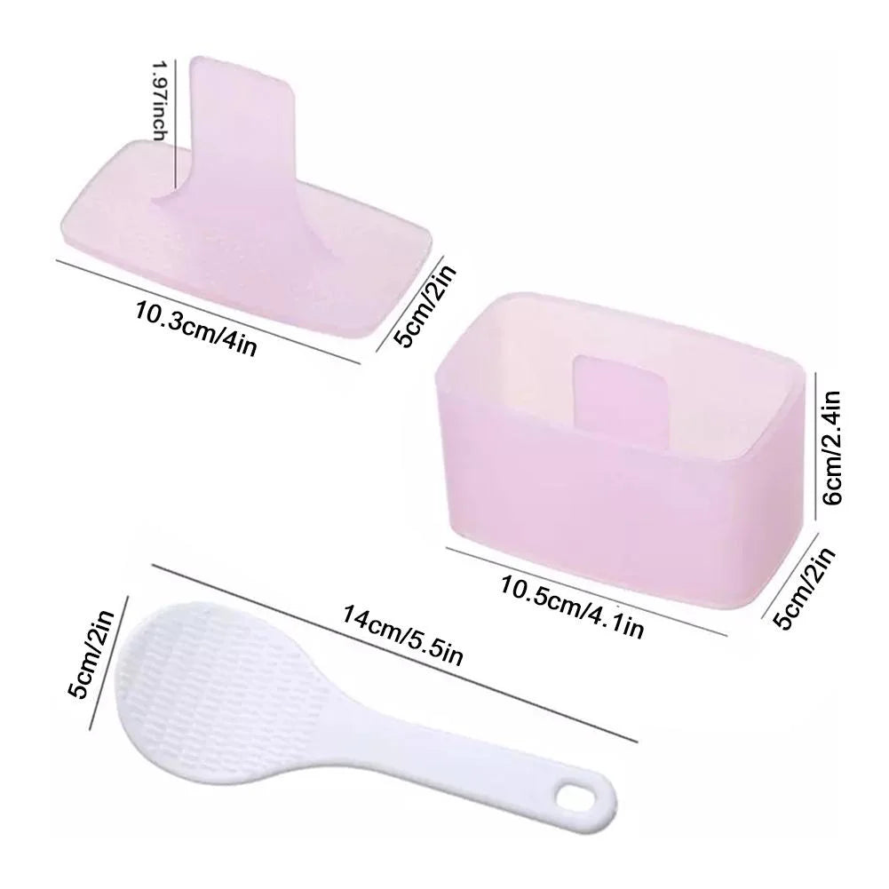 Musubi Maker Press with Small Rice Paddle Non Stick Musubi Molds Sushi Making Kit