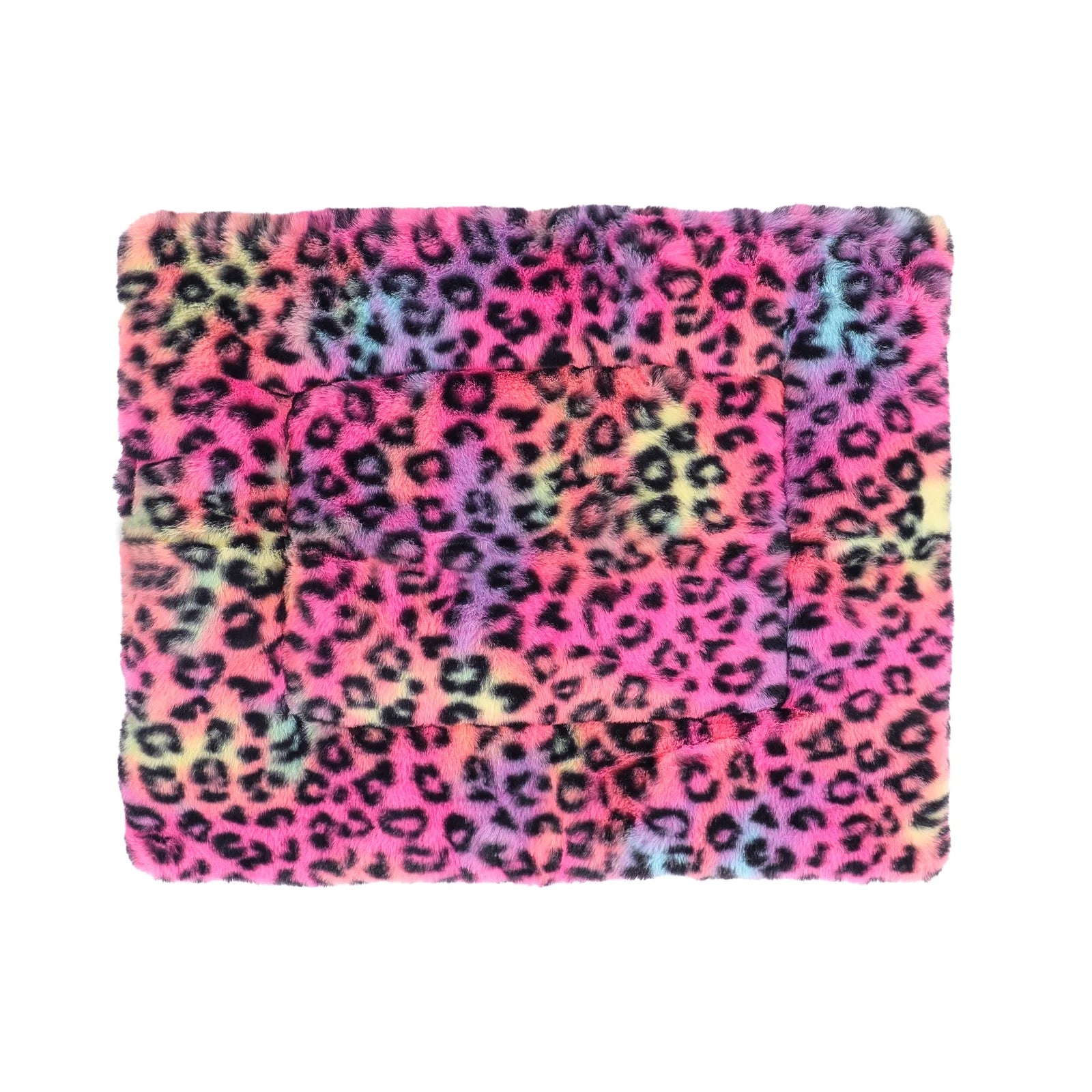 Pet Bed Crate Mat Reversible Pad for Cats Dogs Leopard Pattern, Small, Washable