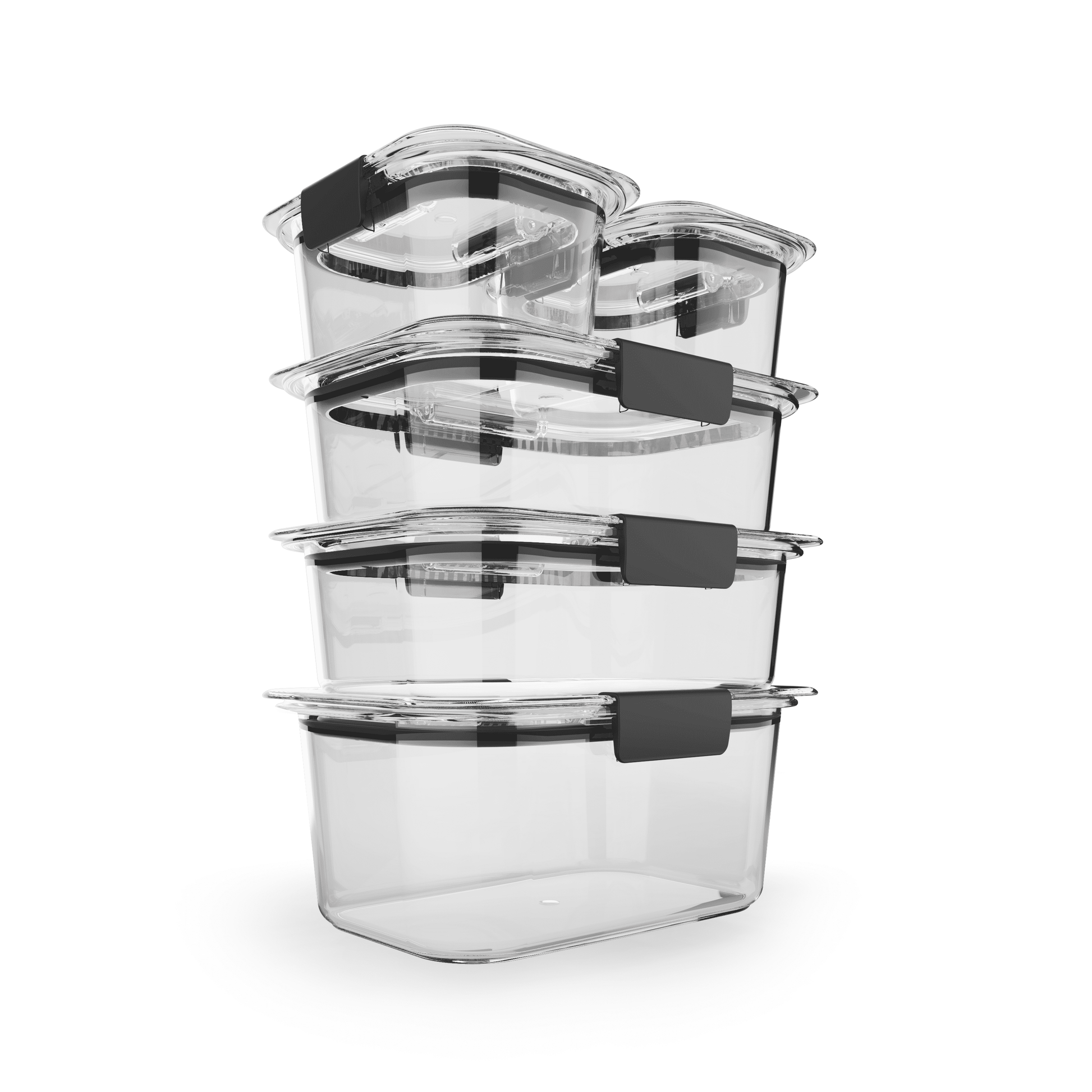 Brilliance Leak-Proof Stain Resistant Clear Food Storage Containers, 10 Piece Set