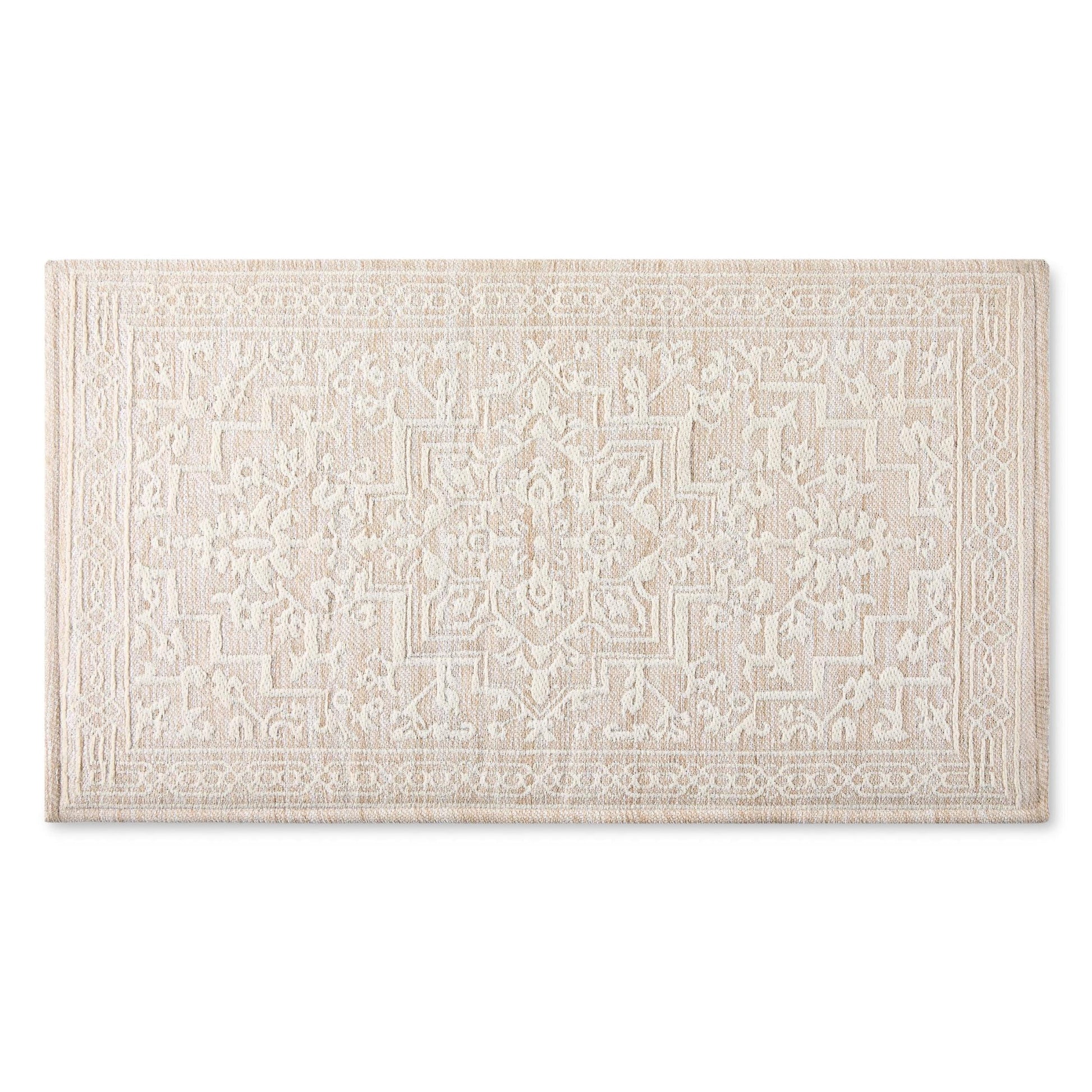 Darby Persian Chenille Kitchen Comfort Mat, Tan, 20”W X34”L